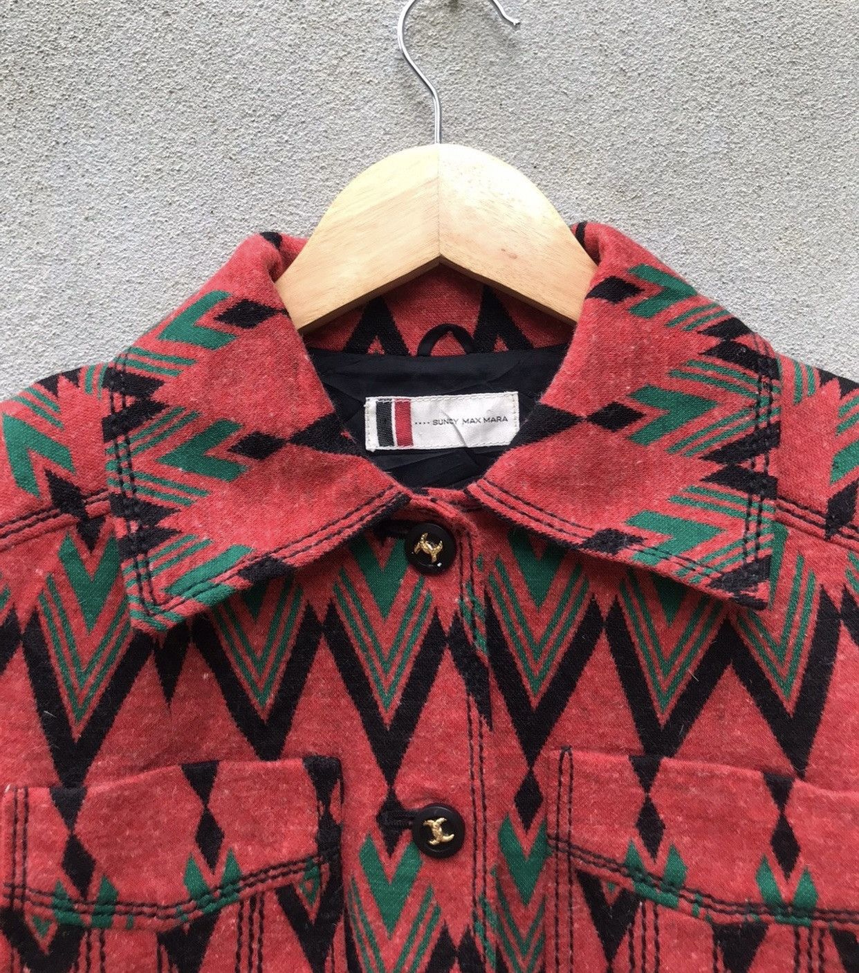 Japanese Brand × Max Mara Max Mara Button Up Wool Long Sleeve Shirts Size US S / EU 44-46 / 1 - 5 Thumbnail