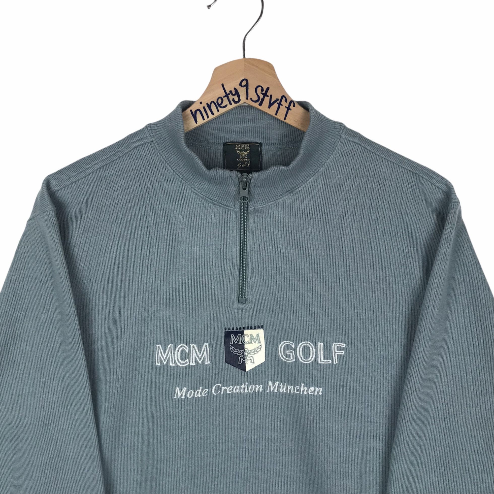 MCM Vintage MCM Embroidered Logo Sweatshirt Size US M / EU 48-50 / 2 - 2 Thumbnail