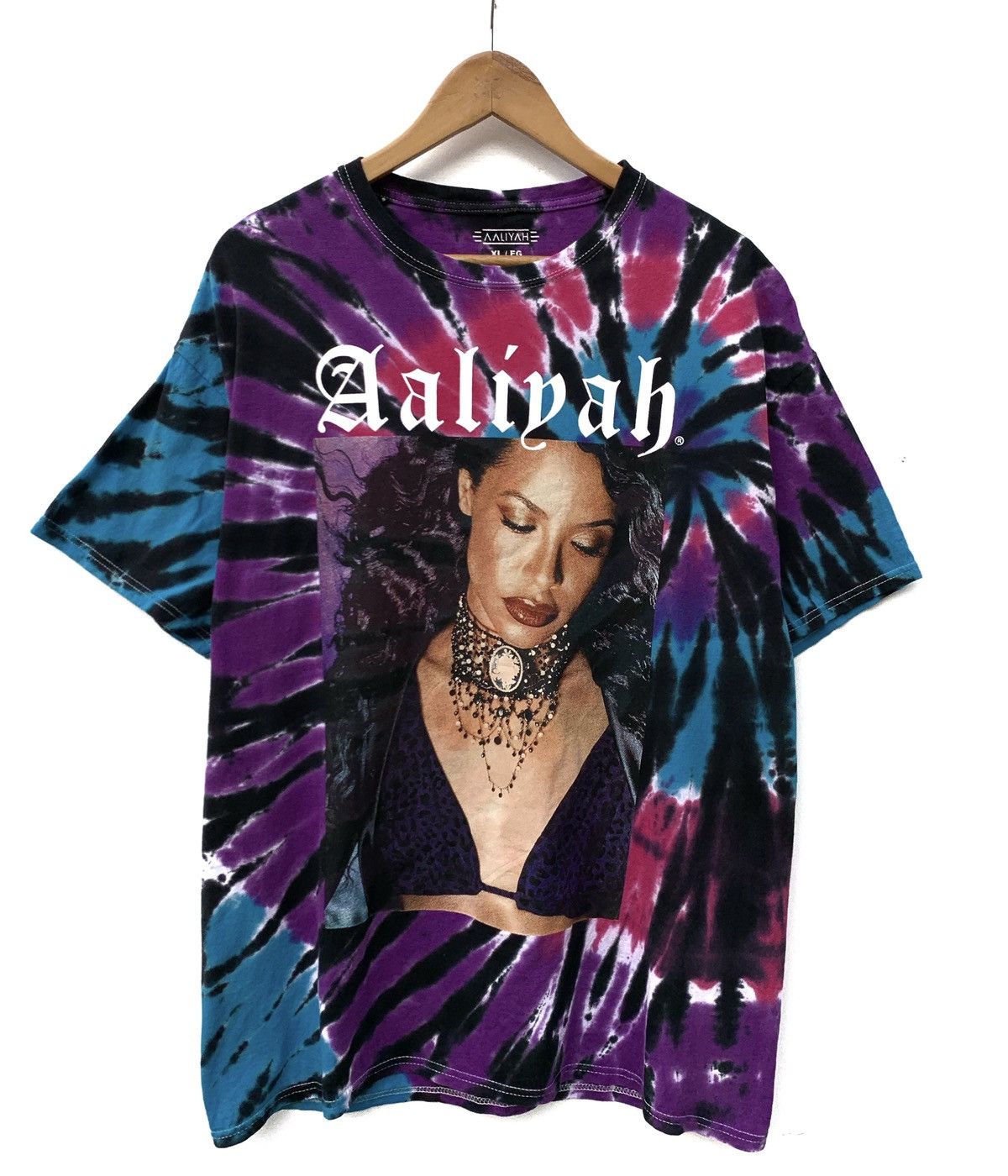 Band Tees Merchandise Aaliyah American Singer Hip Hop Tie Dye Tee Size US XL / EU 56 / 4 - 1 Thumbnail