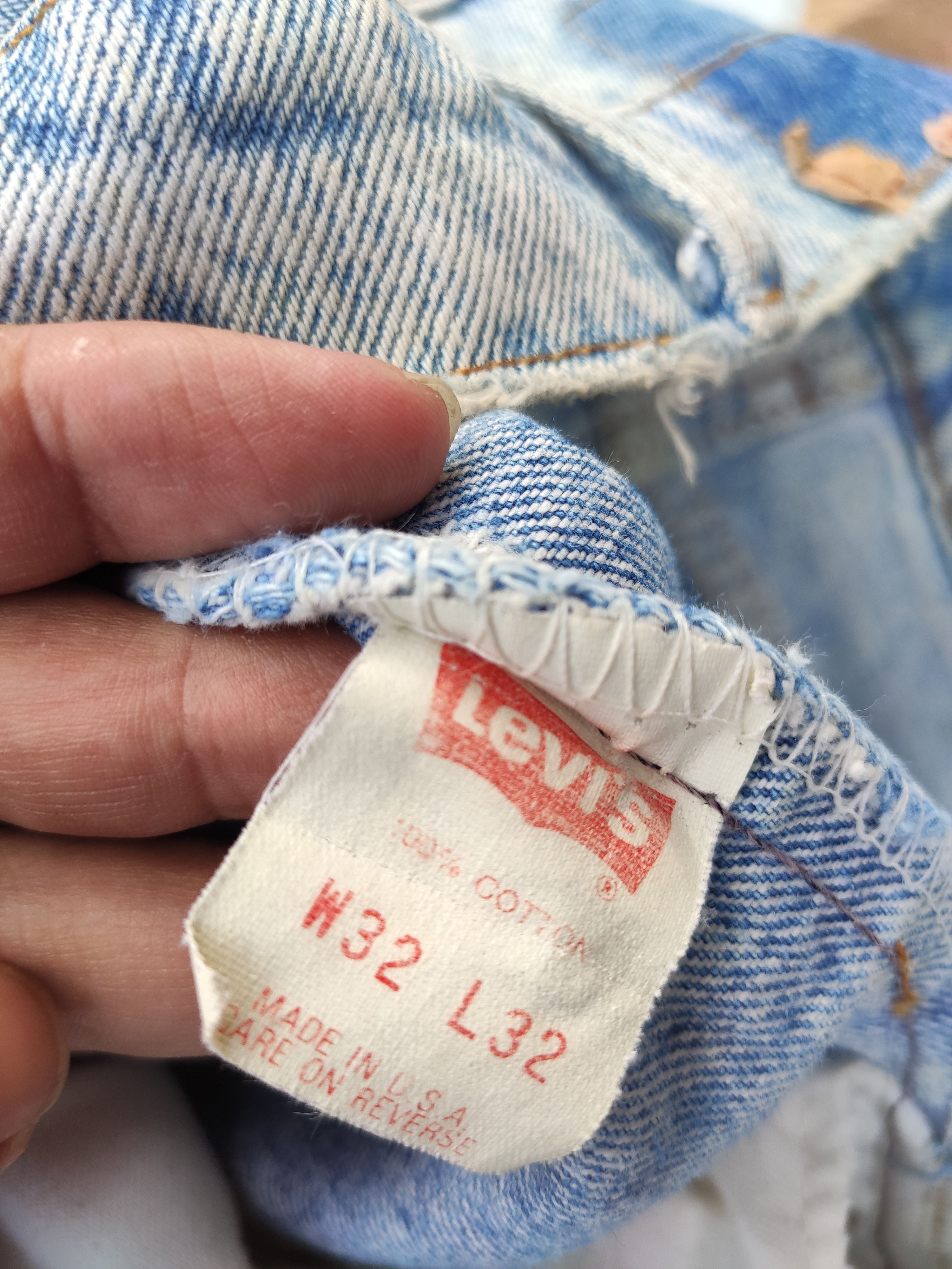 Levi's 🔥 Vintage 90s Vintage Levis 506 Acid wash Denim yarn Size US 31 - 7 Thumbnail