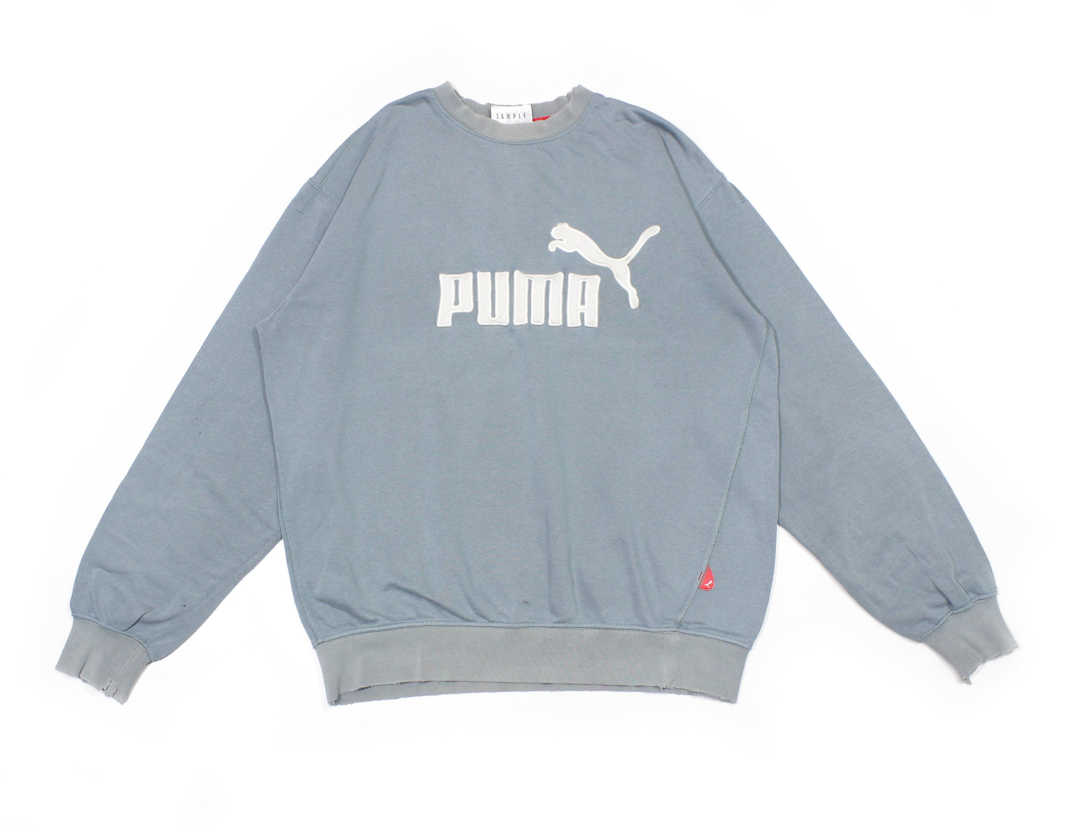 Puma Big Logo Distressed Sweatshirt Vintage Size US M / EU 48-50 / 2 - 1 Thumbnail