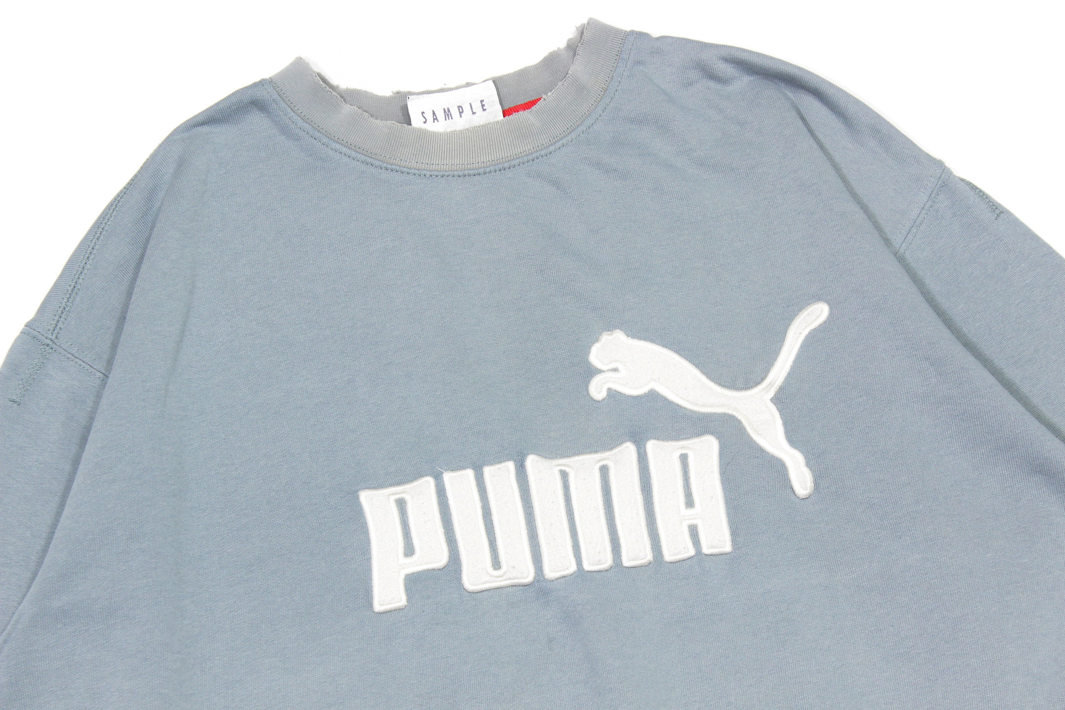 Puma Big Logo Distressed Sweatshirt Vintage Size US M / EU 48-50 / 2 - 3 Thumbnail