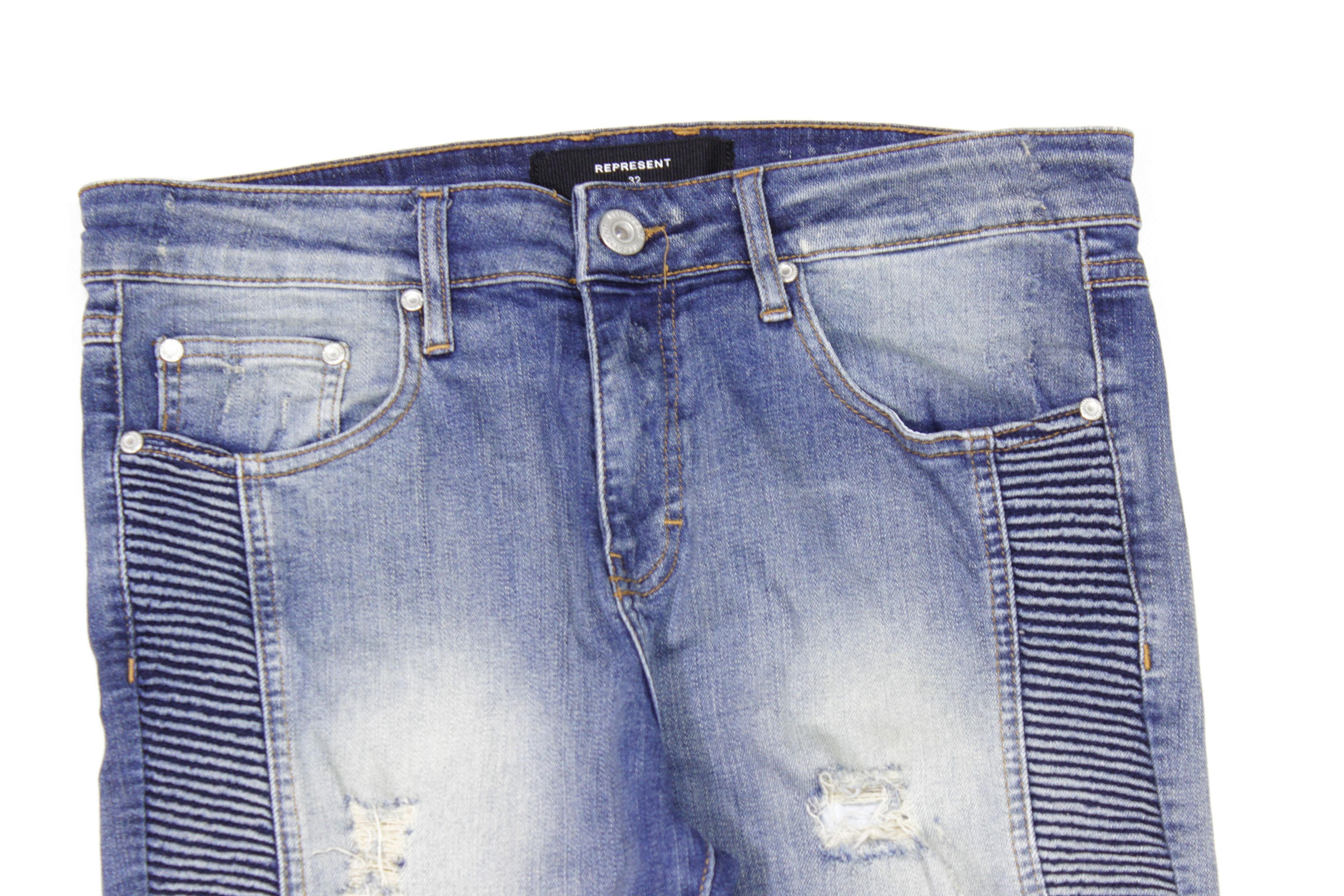 Represent Clo. Biker Sand DestroyJeans Size US 32 / EU 48 - 3 Thumbnail