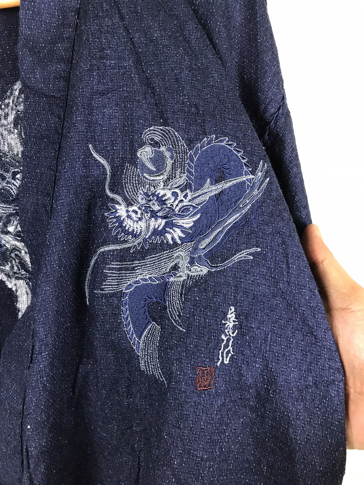 Japanese Brand × Vintage Vintage Indigo Japanese Traditional Kimono Dragon Size US M / EU 48-50 / 2 - 6 Thumbnail