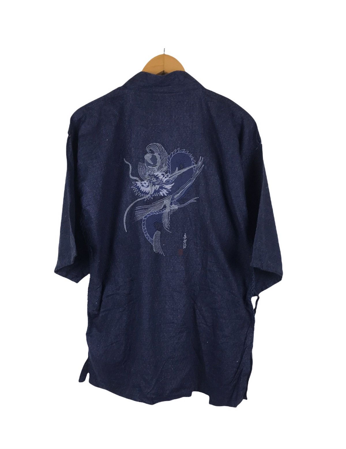 Japanese Brand × Vintage Vintage Indigo Japanese Traditional Kimono Dragon Size US M / EU 48-50 / 2 - 2 Thumbnail