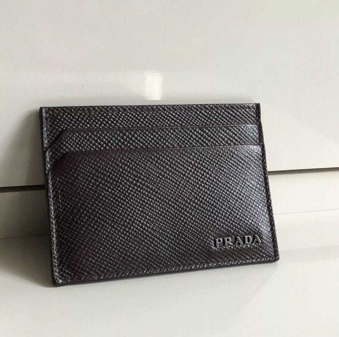 Saffiano Leather Card Holder Wallet