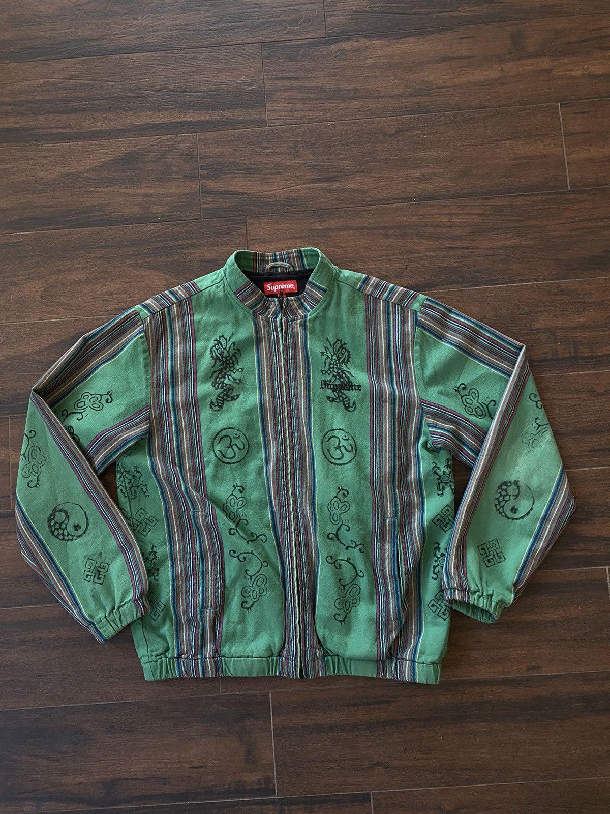 Supreme woven striped batik sales jacket