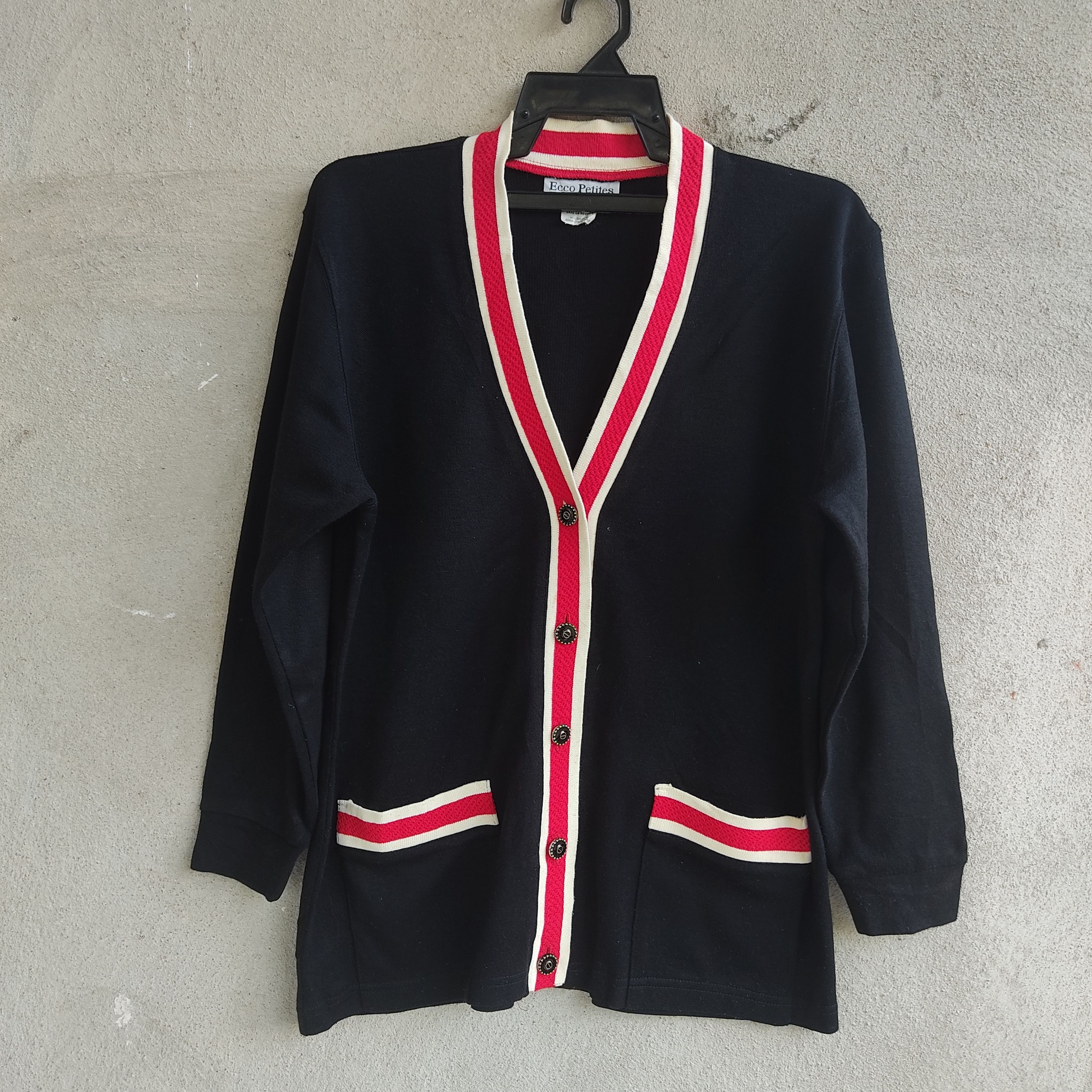 image of Petites Black Cardigan, Men's (Size Medium)