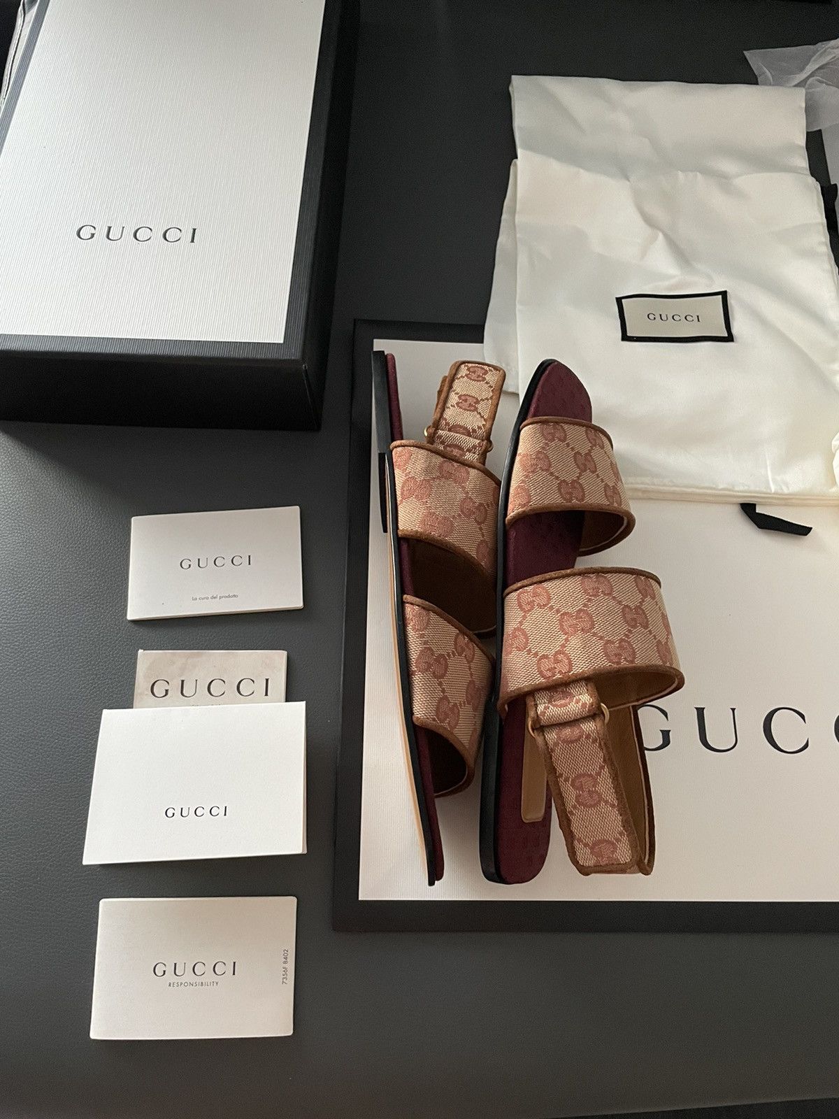 Gucci Brand New Rare GG Logo Leather Sandal Shoes Limited Edition Size US 7.5 / EU 40-41 - 18 Thumbnail