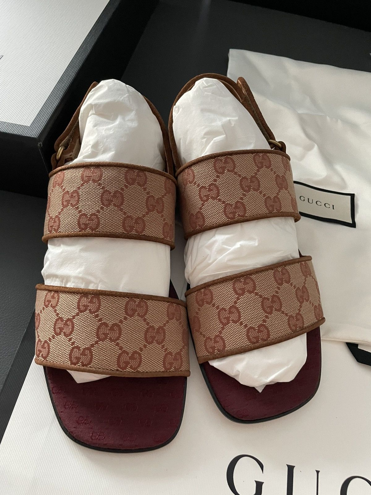 Gucci Brand New Rare GG Logo Leather Sandal Shoes Limited Edition Size US 7.5 / EU 40-41 - 13 Thumbnail