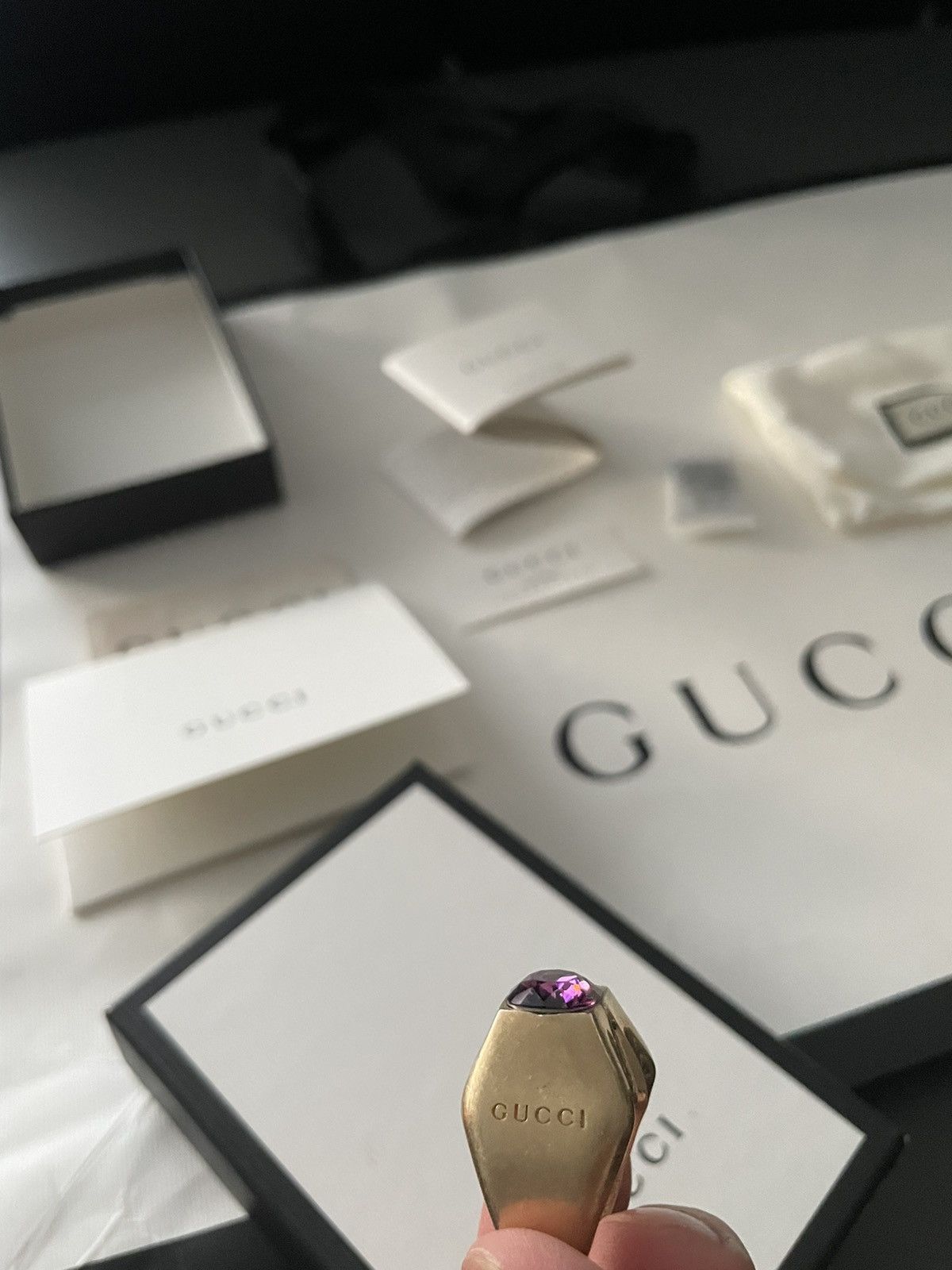 Gucci NEW Rare Limited Edition Super Runway Precious Stone Rings Size ONE SIZE - 4 Thumbnail