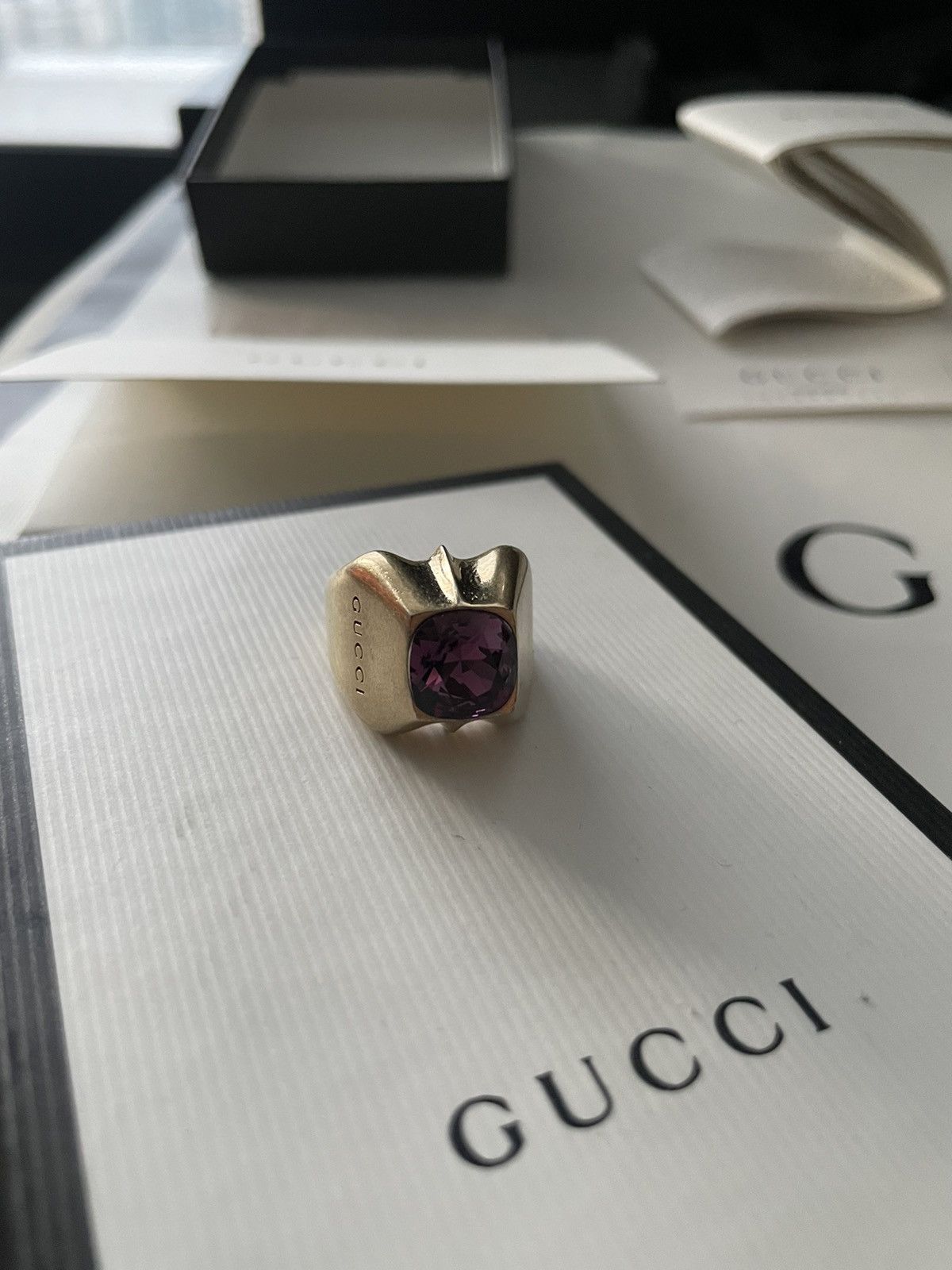Gucci NEW Rare Limited Edition Super Runway Precious Stone Rings Size ONE SIZE - 16 Thumbnail