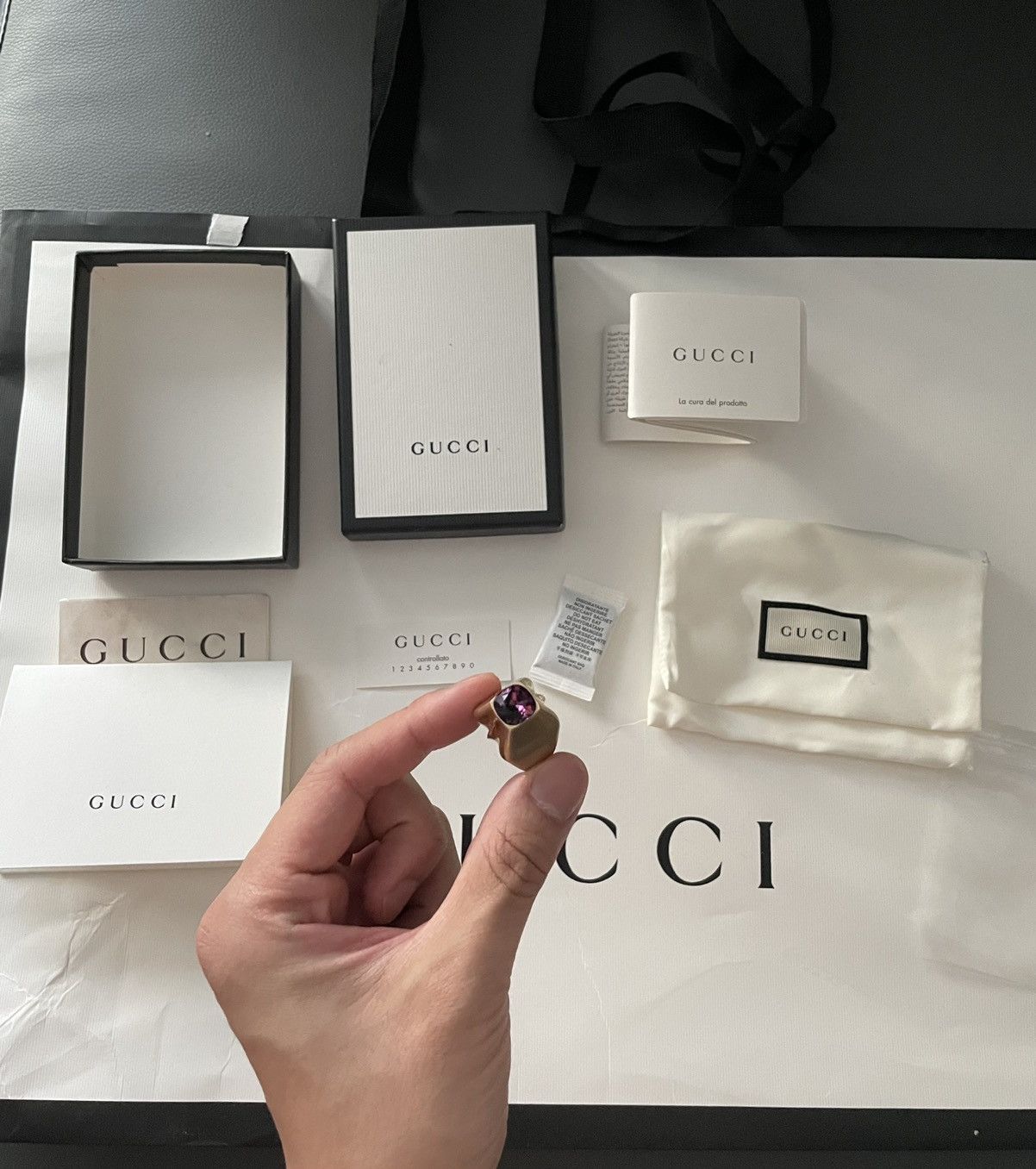 Gucci NEW Rare Limited Edition Super Runway Precious Stone Rings Size ONE SIZE - 6 Thumbnail