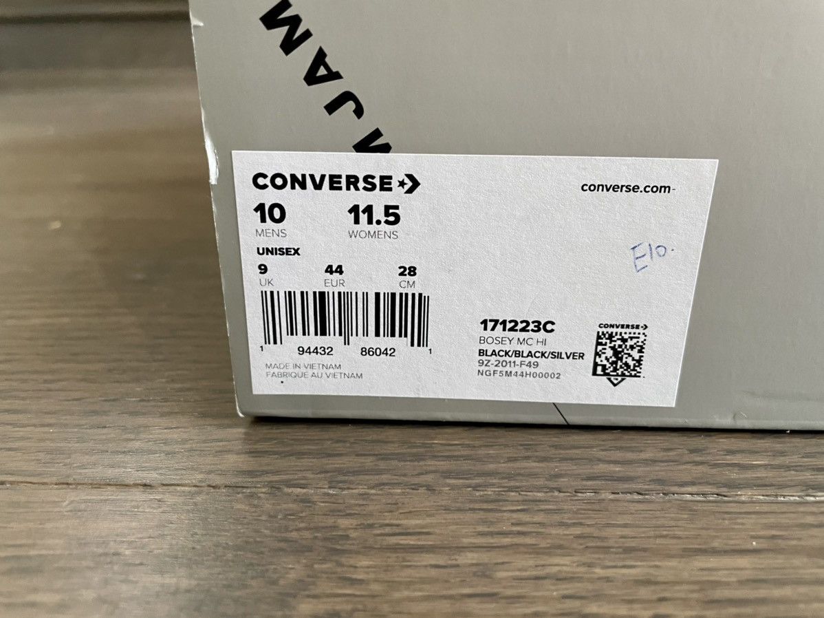 Converse Converse X SLAM JAM Bosey MC High Top 171223C Black/Silver Size US 10 / EU 43 - 5 Thumbnail