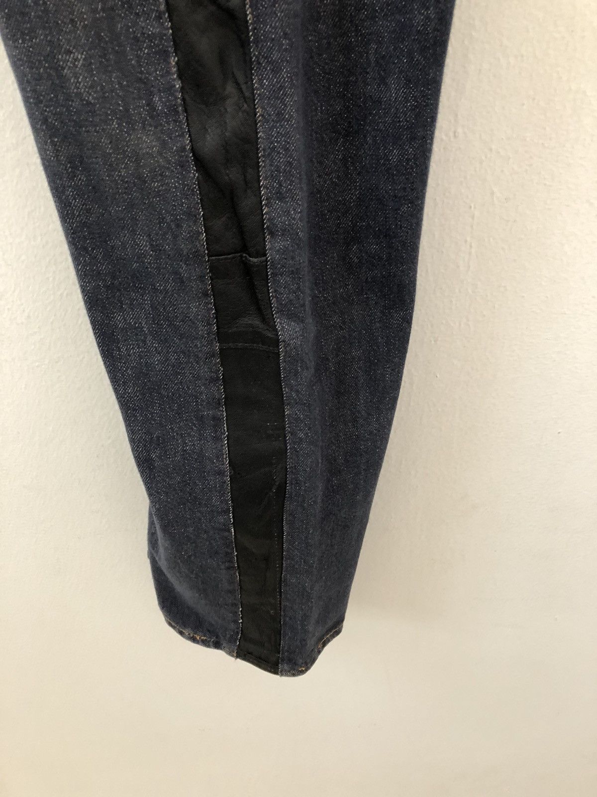 Japanese Brand × Levi's Reconstructed Levi’s Side Striped Leather Hybrid Denim Jeans Size US 29 - 13 Thumbnail