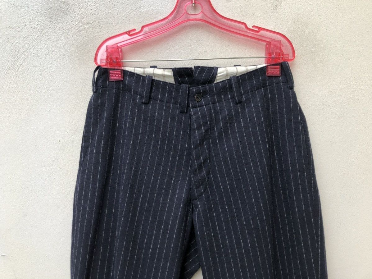 Vintage ARCH Japan Pinstriped Buckle Back Baggy Wool Trouser Size US 30 / EU 46 - 2 Thumbnail