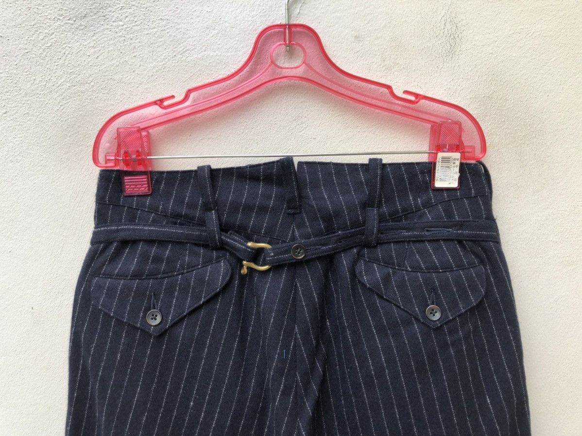 Vintage ARCH Japan Pinstriped Buckle Back Baggy Wool Trouser Size US 30 / EU 46 - 5 Thumbnail