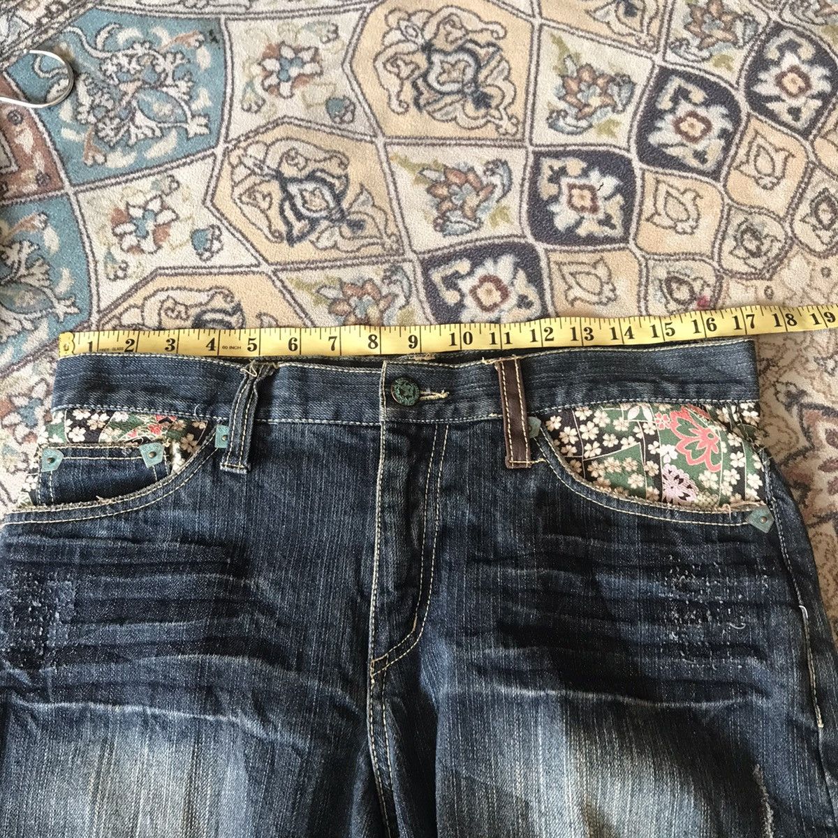 Karakuri Tamashii Japanese Brand B.S RAW Denim Patchwork Traditional Size US 34 / EU 50 - 20 Thumbnail