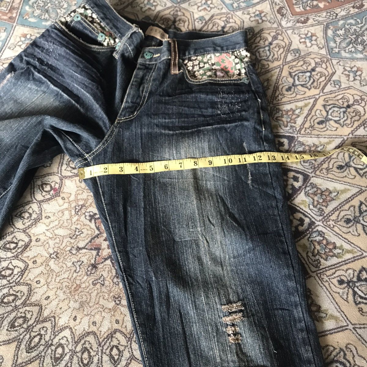 Karakuri Tamashii Japanese Brand B.S RAW Denim Patchwork Traditional Size US 34 / EU 50 - 22 Thumbnail
