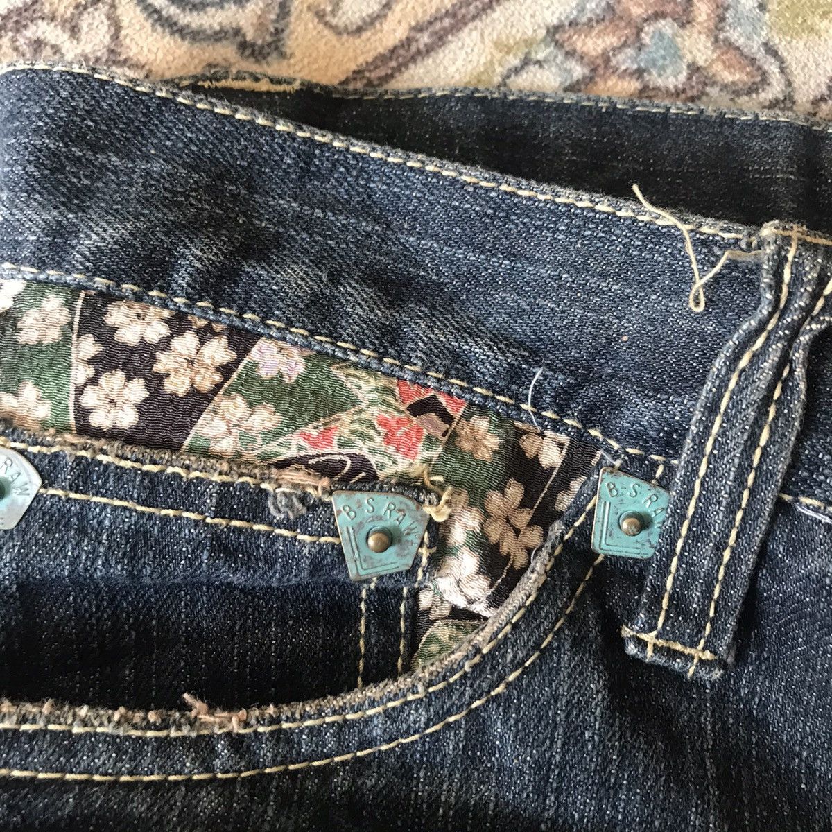 Karakuri Tamashii Japanese Brand B.S RAW Denim Patchwork Traditional Size US 34 / EU 50 - 17 Thumbnail