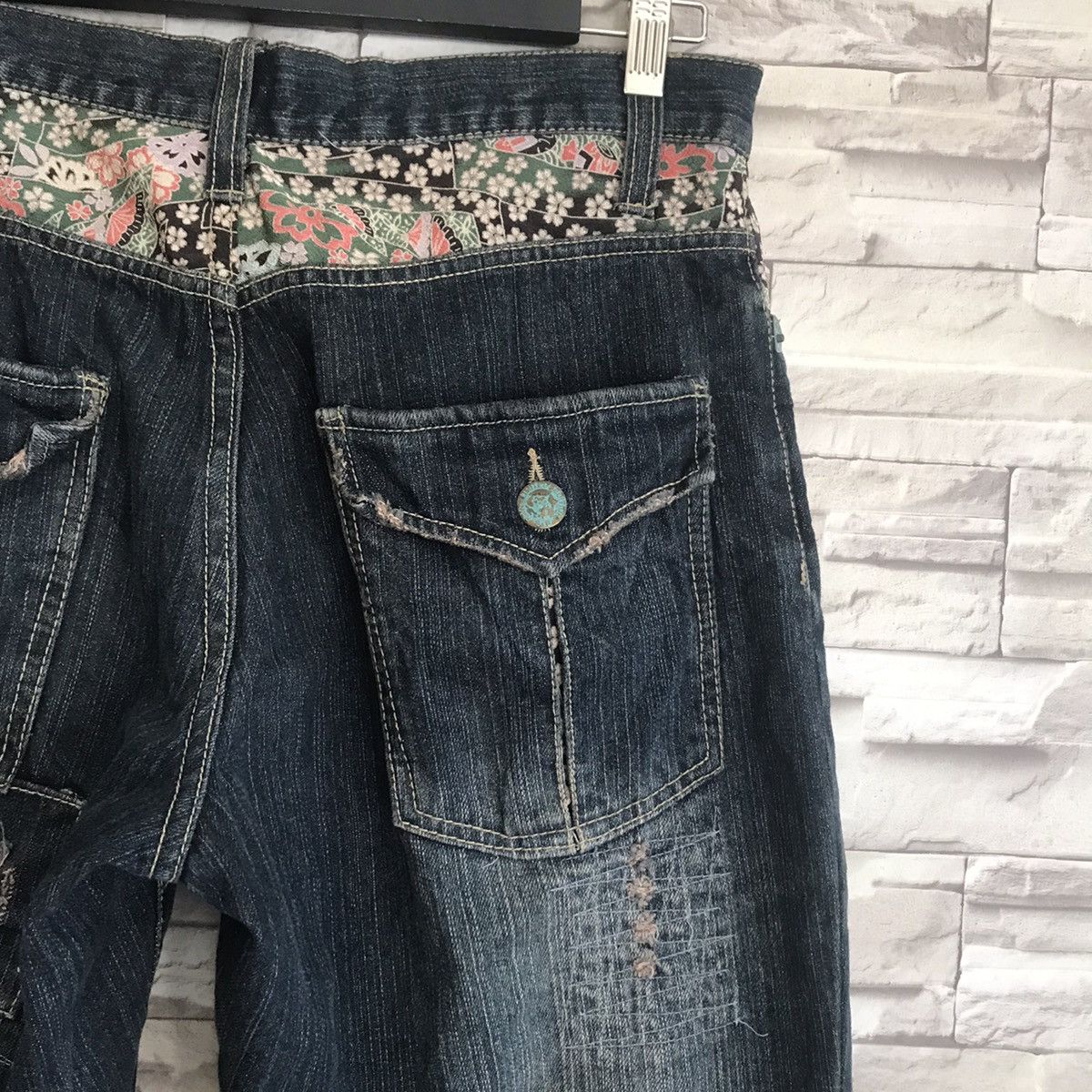 Karakuri Tamashii Japanese Brand B.S RAW Denim Patchwork Traditional Size US 34 / EU 50 - 12 Thumbnail