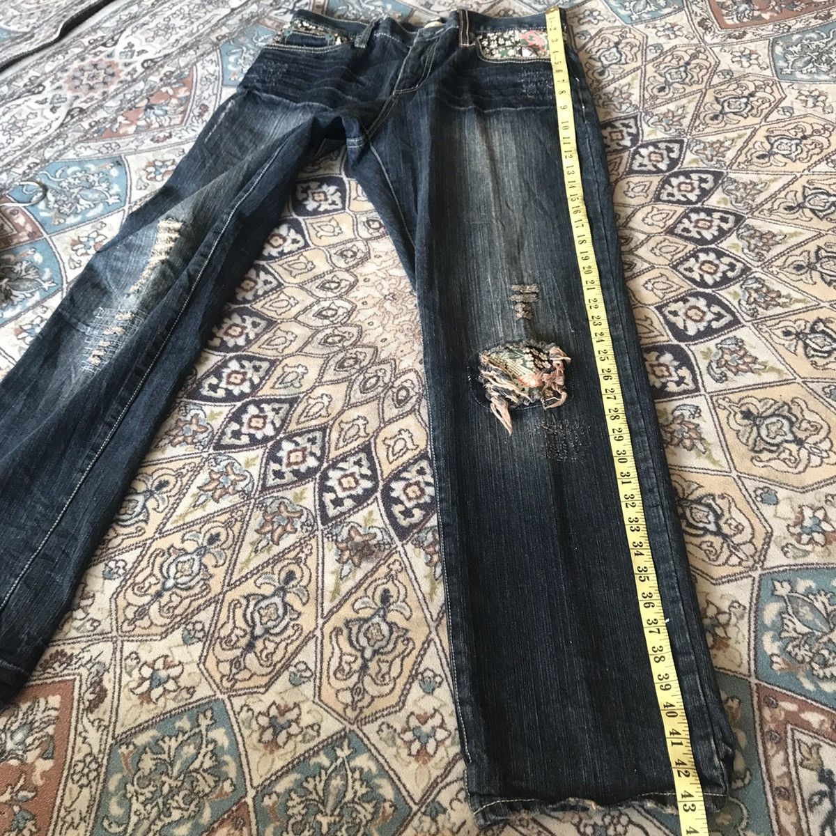 Karakuri Tamashii Japanese Brand B.S RAW Denim Patchwork Traditional Size US 34 / EU 50 - 21 Thumbnail
