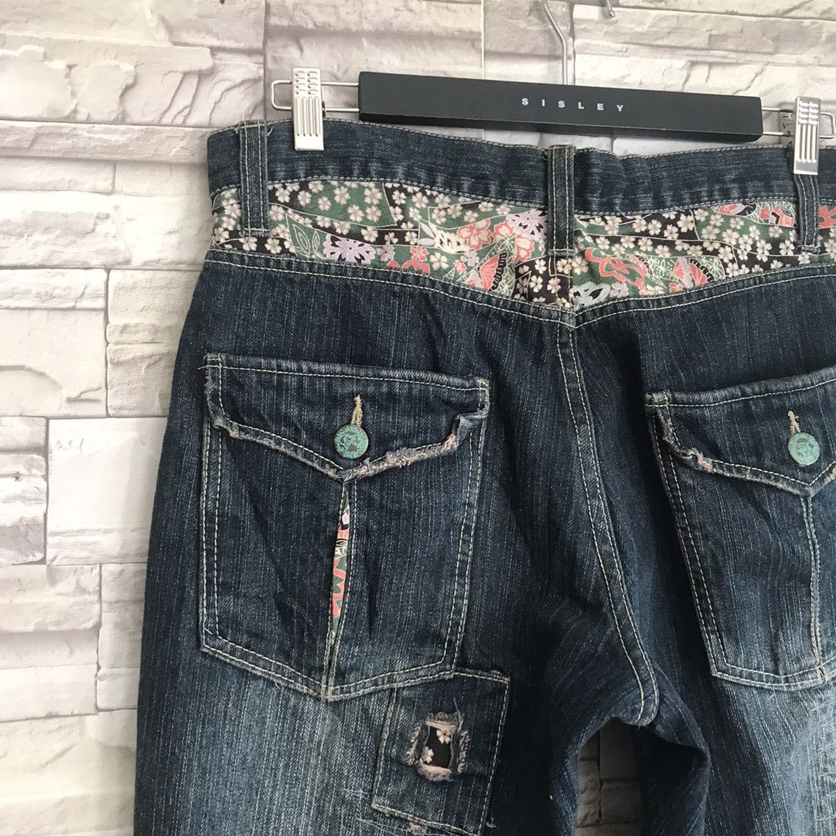 Karakuri Tamashii Japanese Brand B.S RAW Denim Patchwork Traditional Size US 34 / EU 50 - 11 Thumbnail