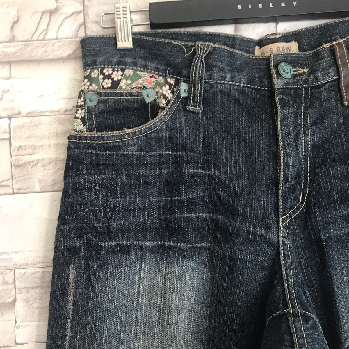 Karakuri Tamashii Japanese Brand B.S RAW Denim Patchwork Traditional Size US 34 / EU 50 - 8 Thumbnail