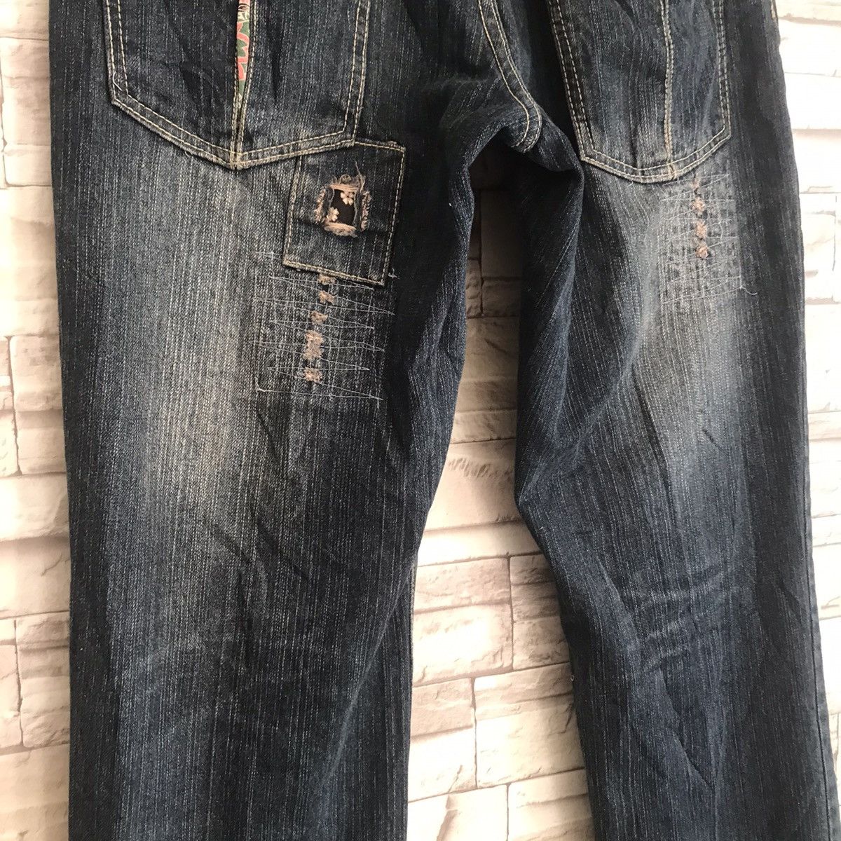 Karakuri Tamashii Japanese Brand B.S RAW Denim Patchwork Traditional Size US 34 / EU 50 - 13 Thumbnail