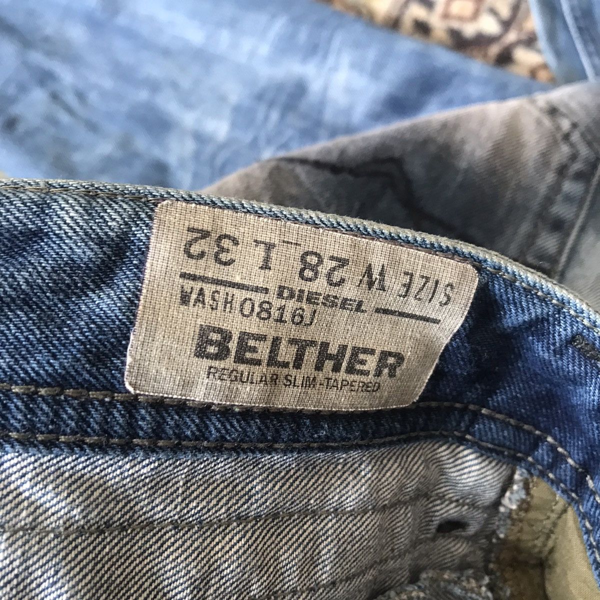 Diesel Vintage Diesel Belther Denim Acid Wash Jeans Size US 30 / EU 46 - 19 Thumbnail
