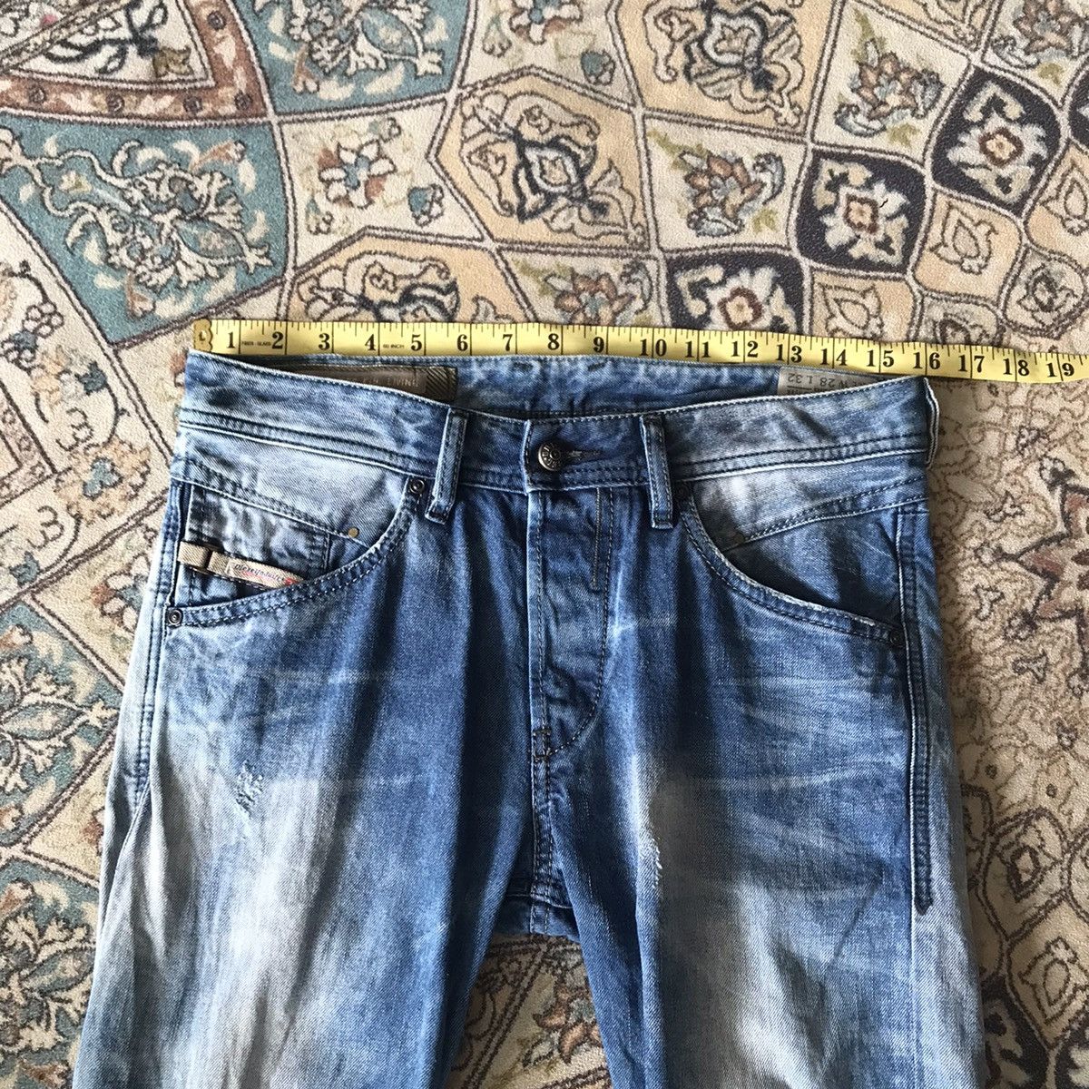 Diesel Vintage Diesel Belther Denim Acid Wash Jeans Size US 30 / EU 46 - 22 Thumbnail