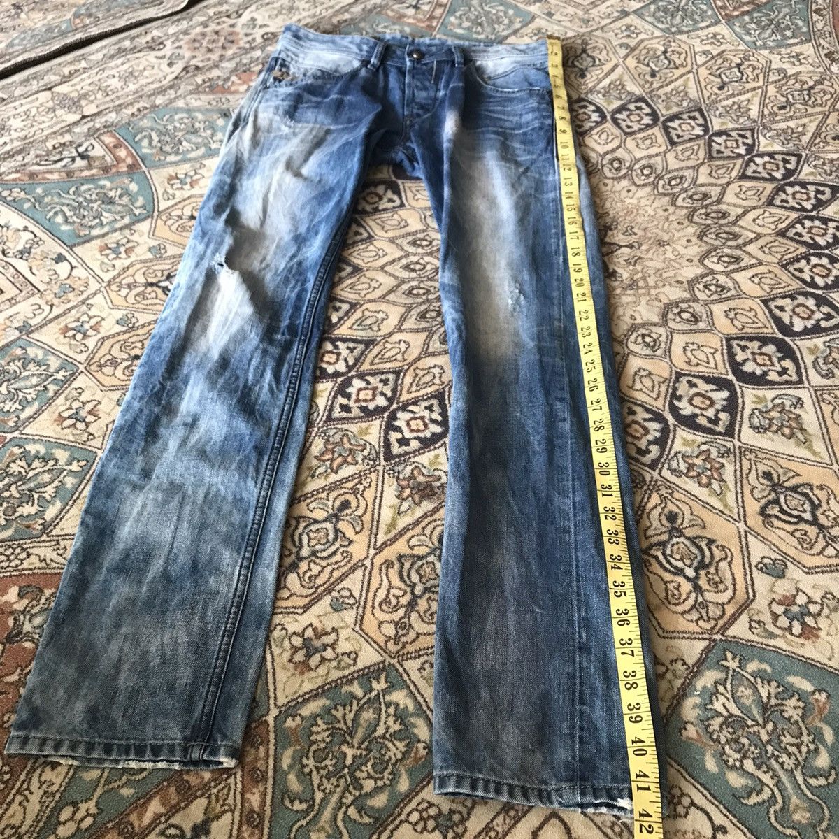 Diesel Vintage Diesel Belther Denim Acid Wash Jeans Size US 30 / EU 46 - 23 Thumbnail