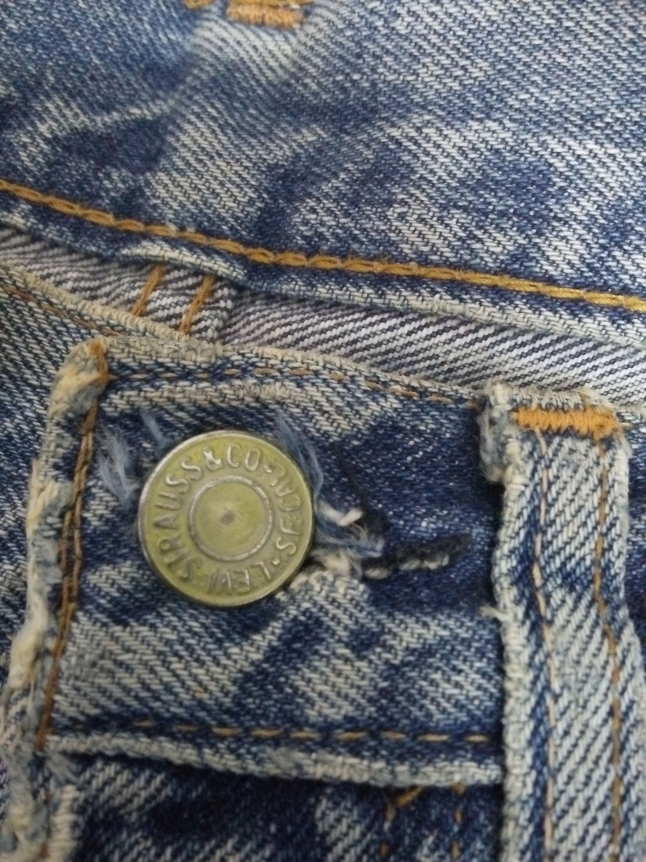 Levi's × Vintage 70s LEVIS 501 DENIM NO 6 SELVEDGE USA SINGLE STITCH (A938) Size US 28 / EU 44 - 9 Thumbnail