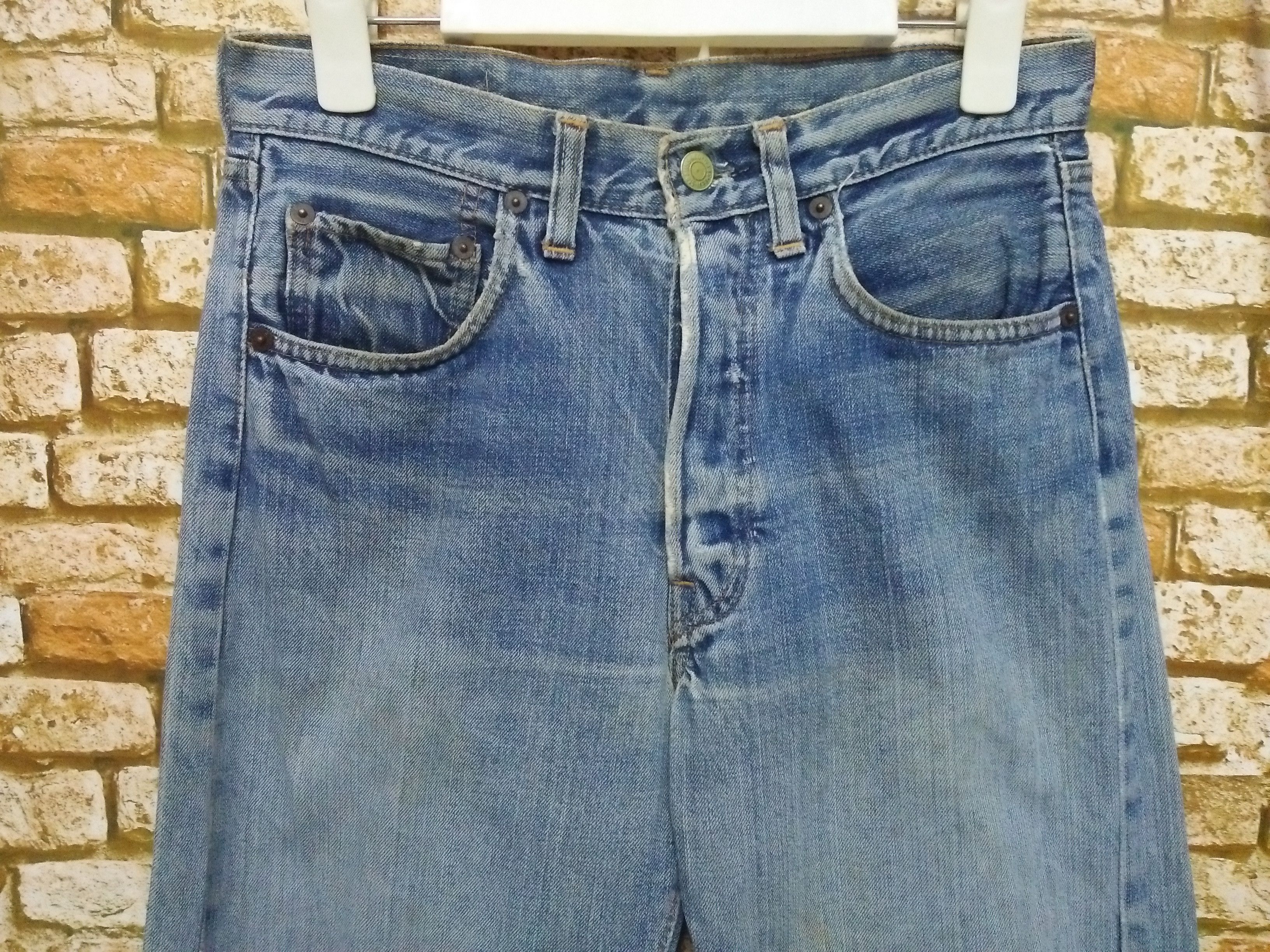 Levi's × Vintage 70s LEVIS 501 DENIM NO 6 SELVEDGE USA SINGLE STITCH (A938) Size US 28 / EU 44 - 3 Thumbnail