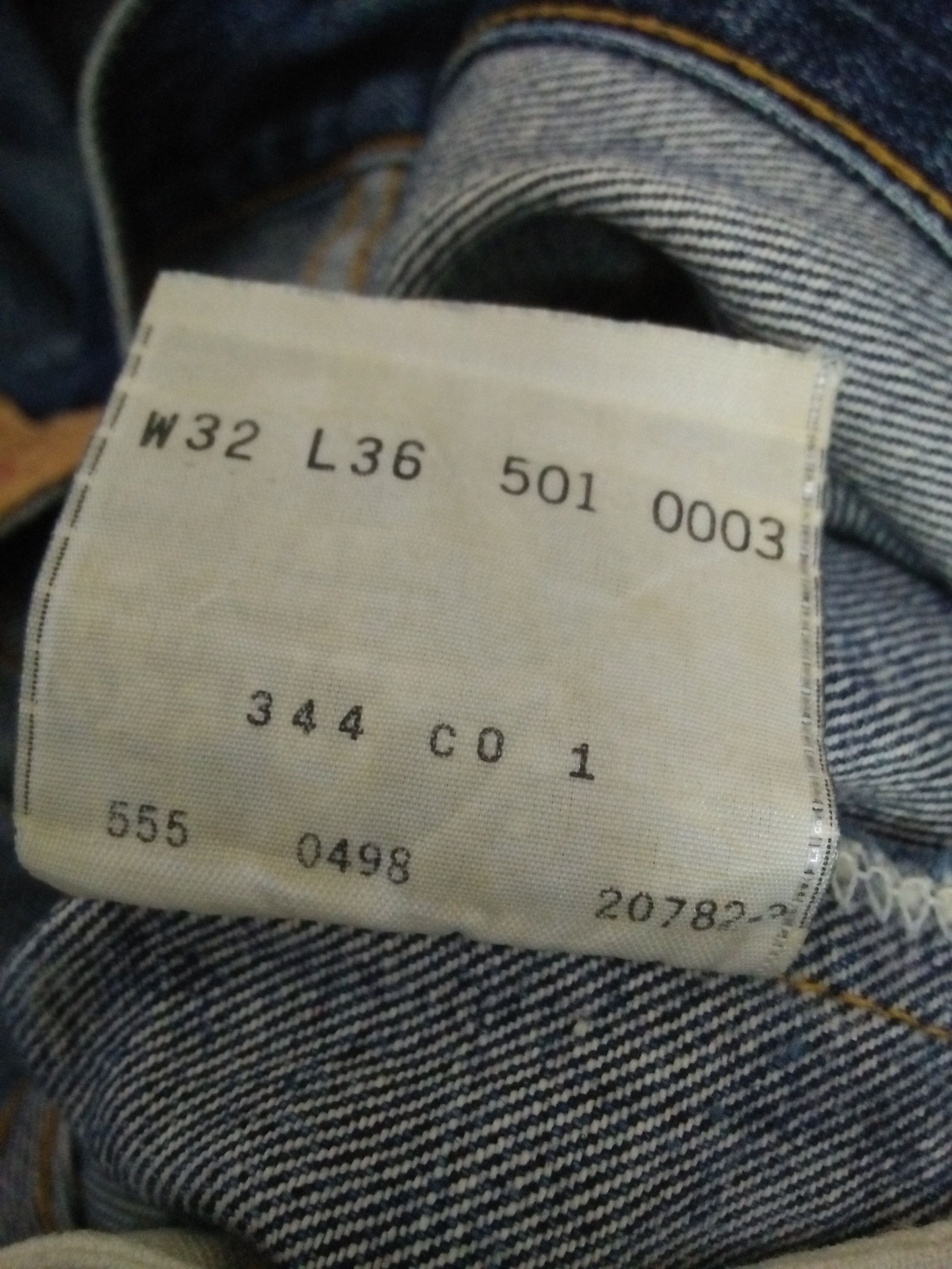Levi's 90s LEVIS 501XX BIG E DISTRESSED SELVEDGE 555 USA (B102) Size US 30 / EU 46 - 13 Thumbnail