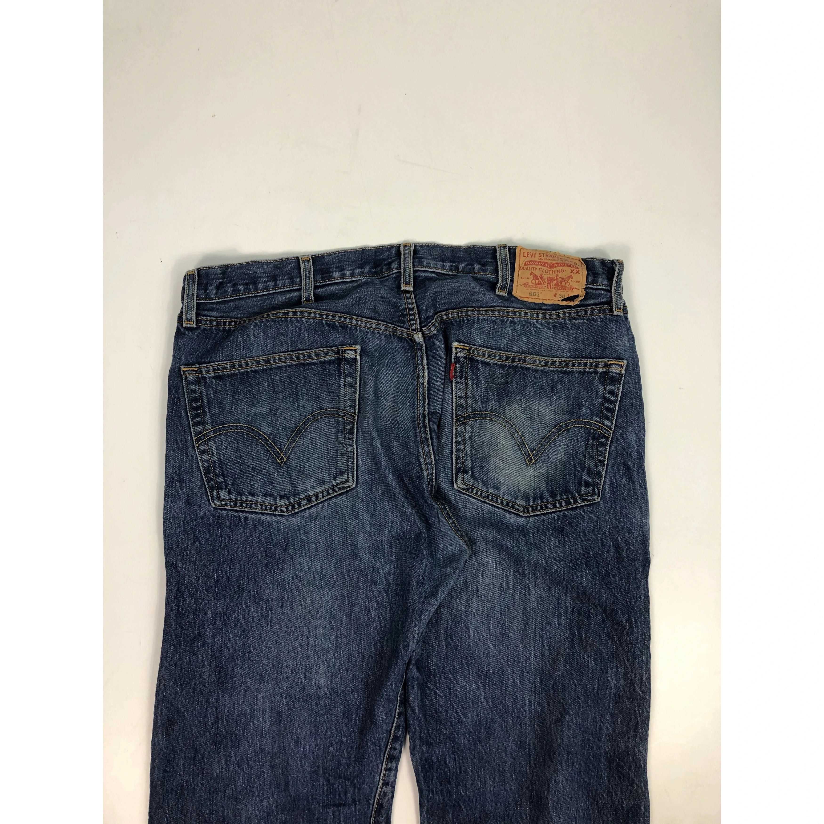 Levi's Vintage 90s Levis 501 Distressed Denim DP0084 Size US 38 / EU 54 - 4 Thumbnail
