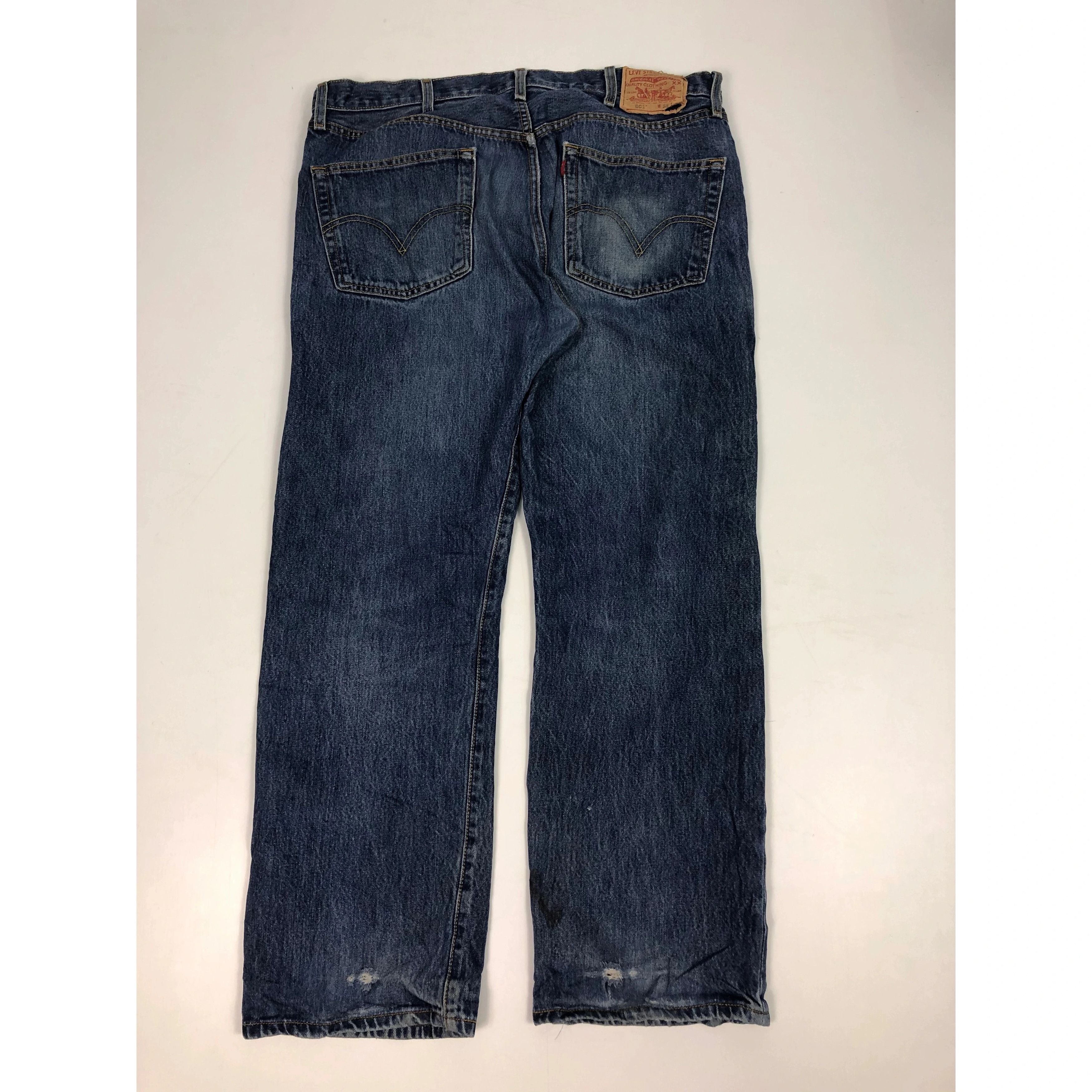 Levi's Vintage 90s Levis 501 Distressed Denim DP0084 Size US 38 / EU 54 - 3 Thumbnail