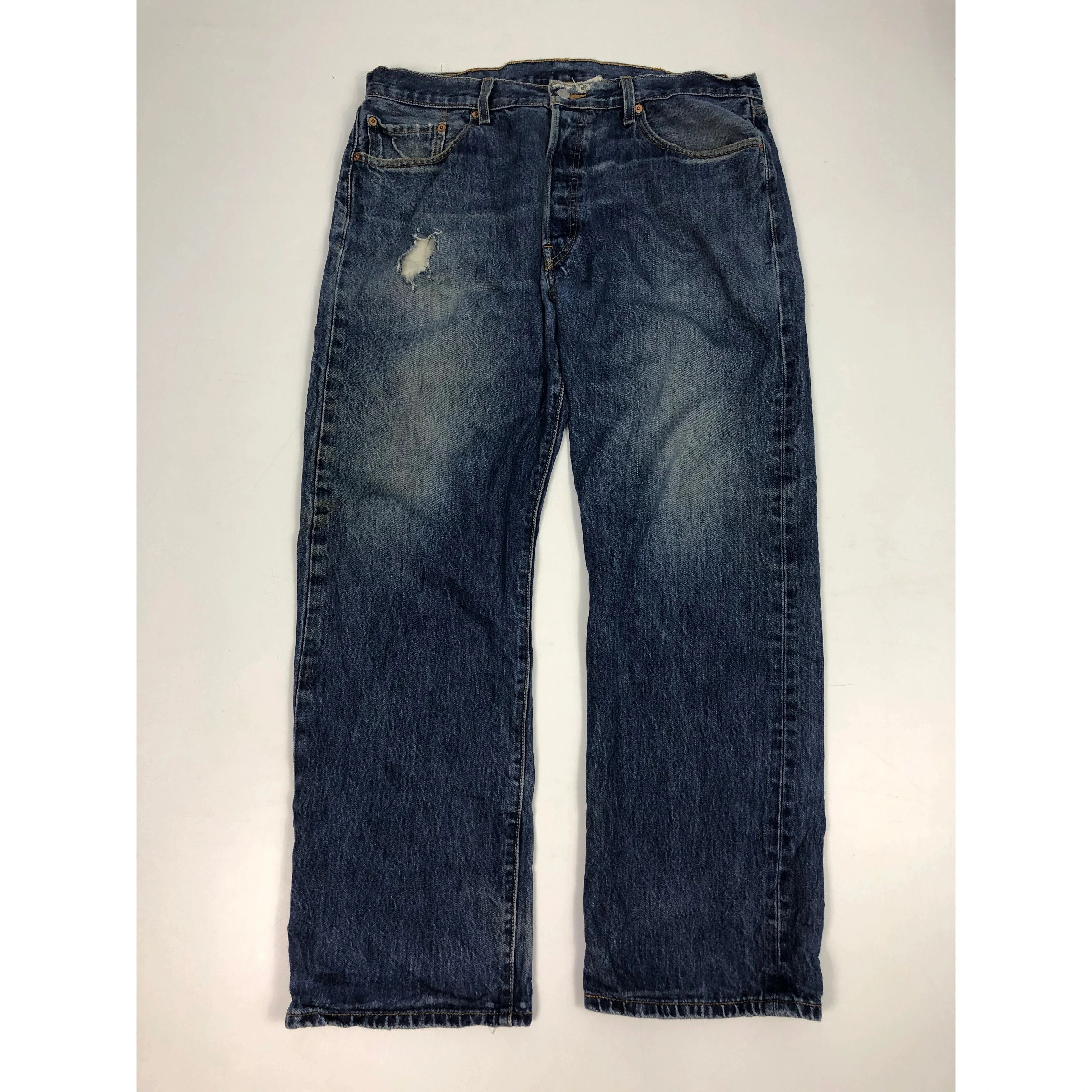 Levi's Vintage 90s Levis 501 Distressed Denim DP0084 Size US 38 / EU 54 - 1 Thumbnail