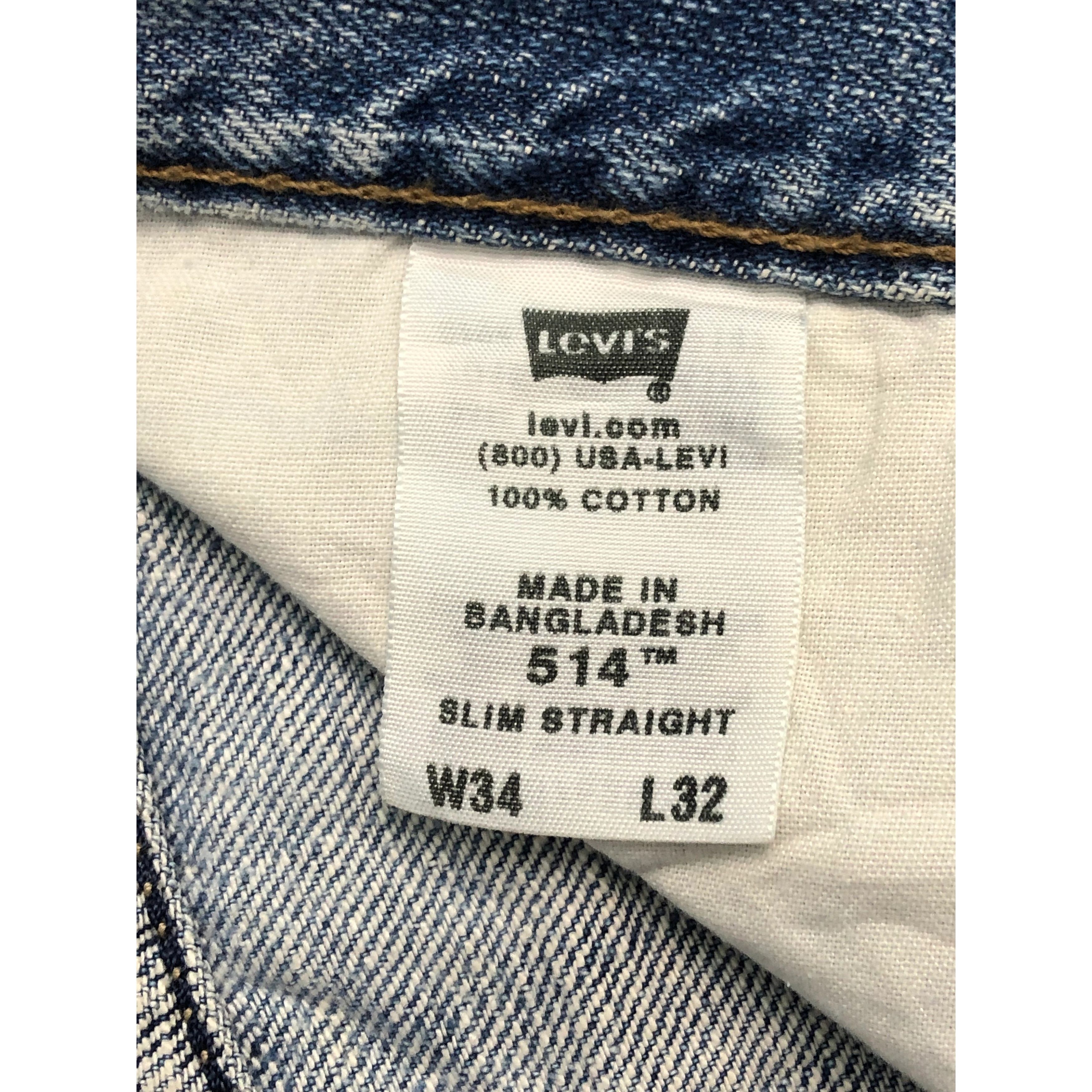Levi's Vintage Levis 514 Jeans DP0494 Size US 35 - 6 Thumbnail