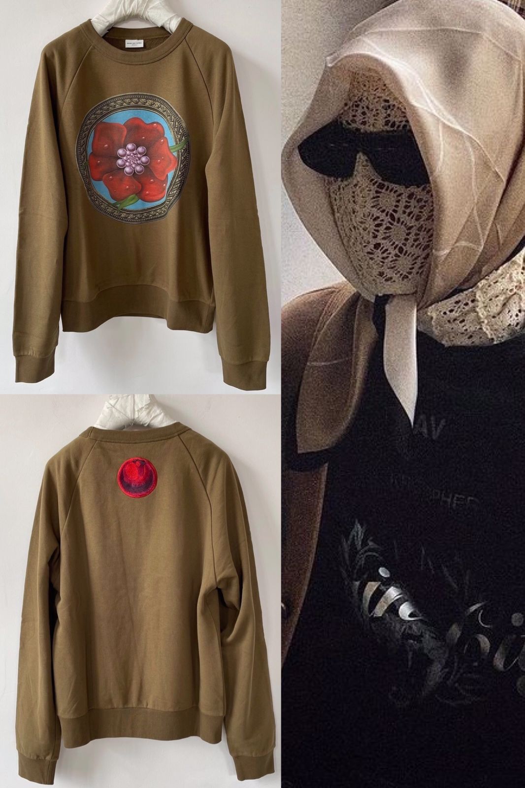 Dries Van Noten Dries Van Noten AW18/19 Flower Print Sweatshirt Size US M / EU 48-50 / 2 - 1 Thumbnail