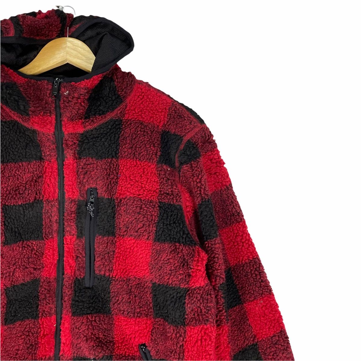 CAMP Red Tartan Zipper Hoodie Jacket