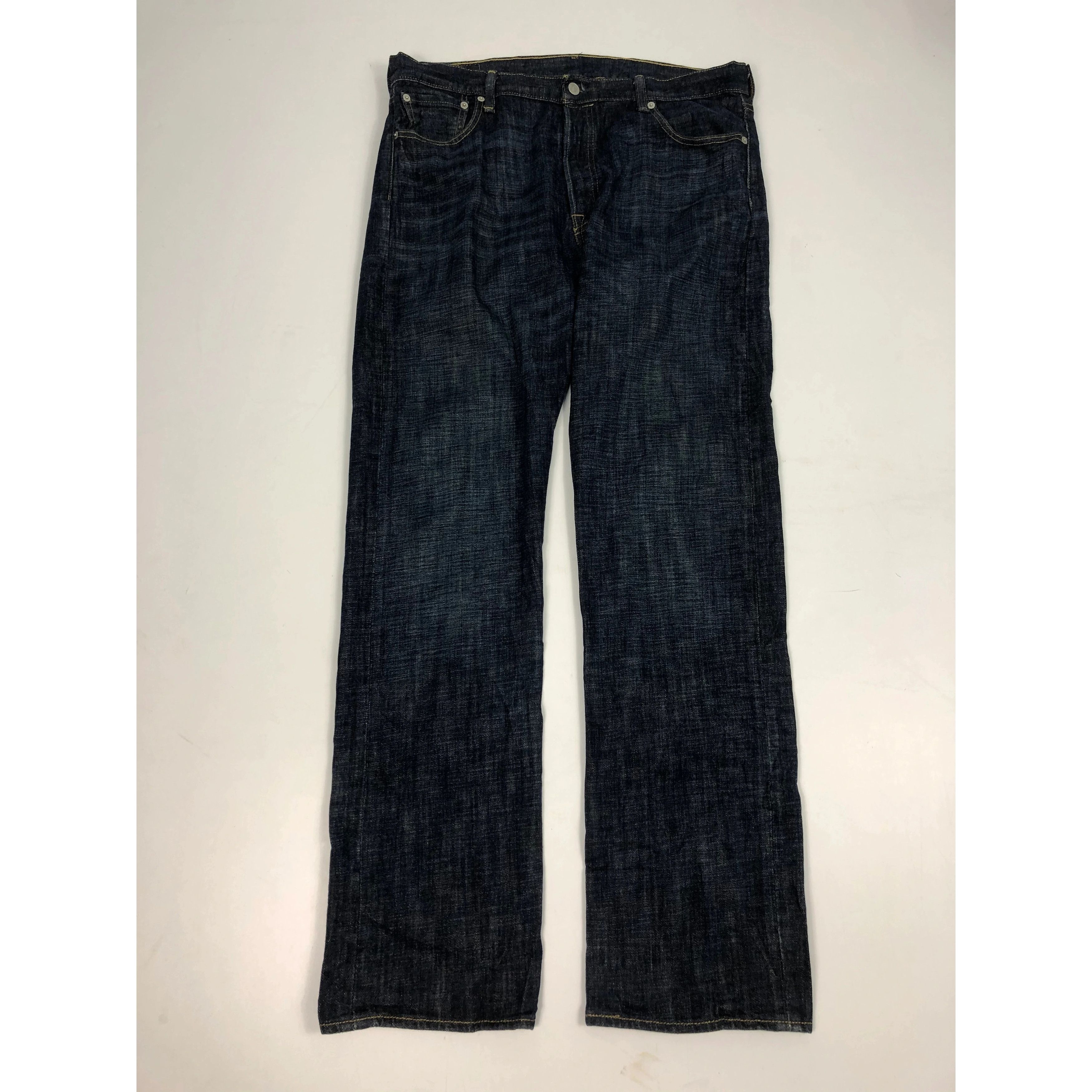 image of Vintage Levis 501 Women Distressed Denim in Blue Denim, Men's (Size 37)