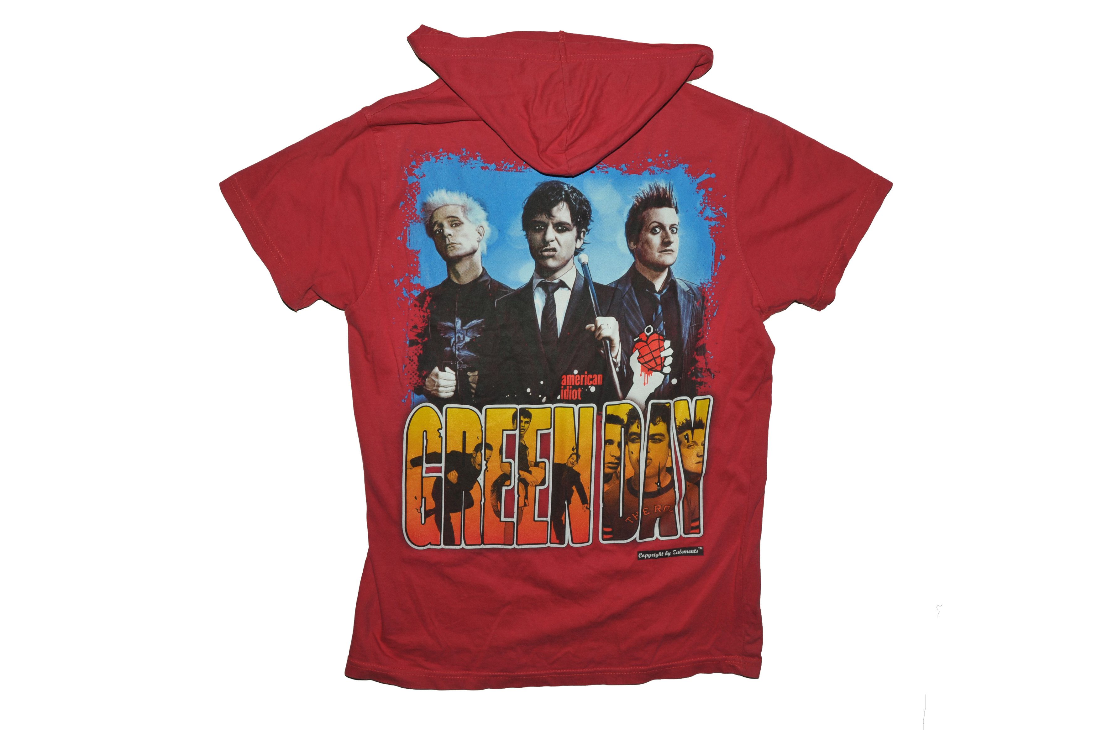Vintage Vintage Green Day American Idiot T-shirt with Hood Size US S / EU 44-46 / 1 - 2 Thumbnail