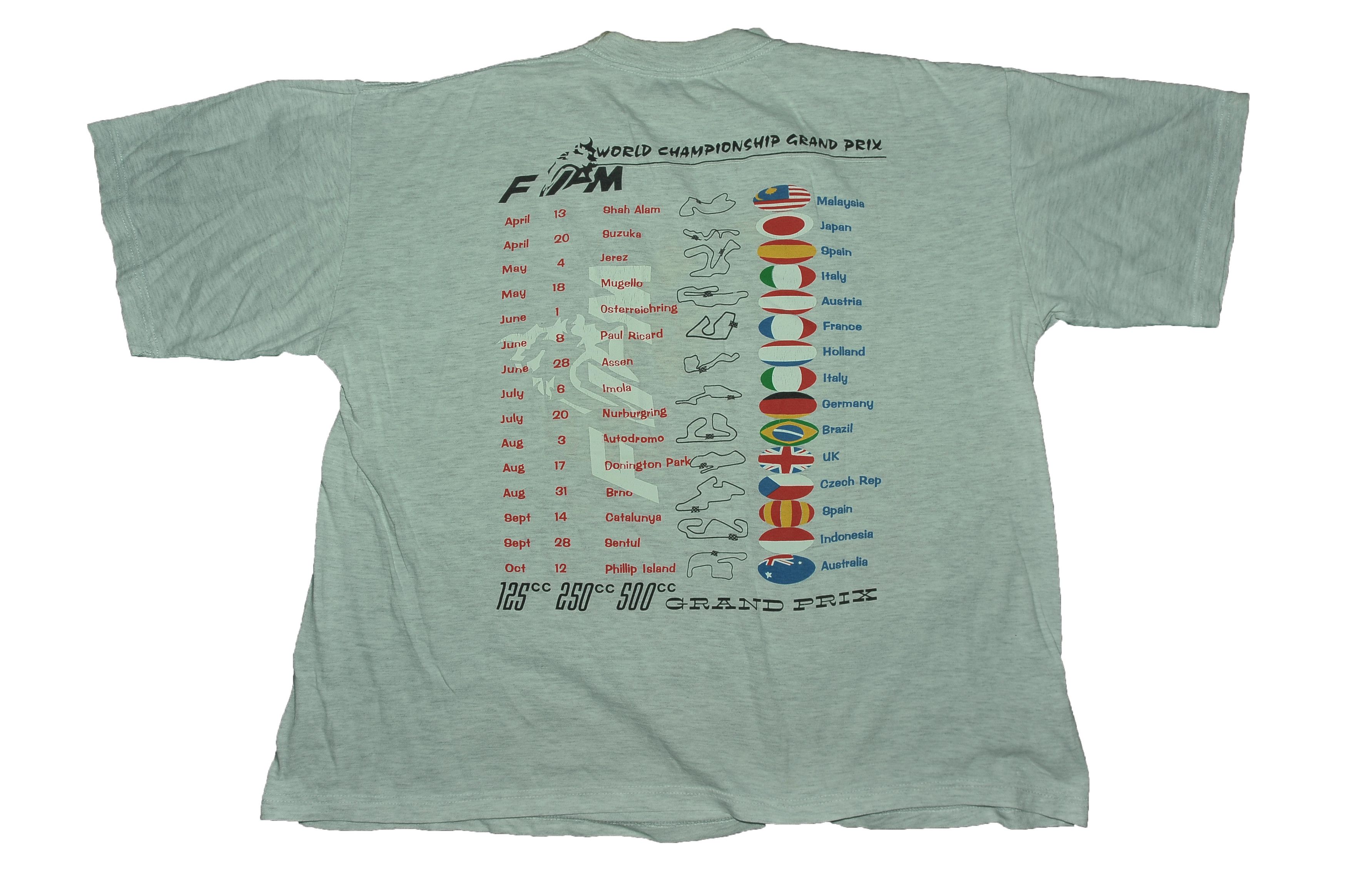 Vintage Vintage 1997 FIM Deutchland Grand prix Moto T-shirt Size US XL / EU 56 / 4 - 2 Thumbnail