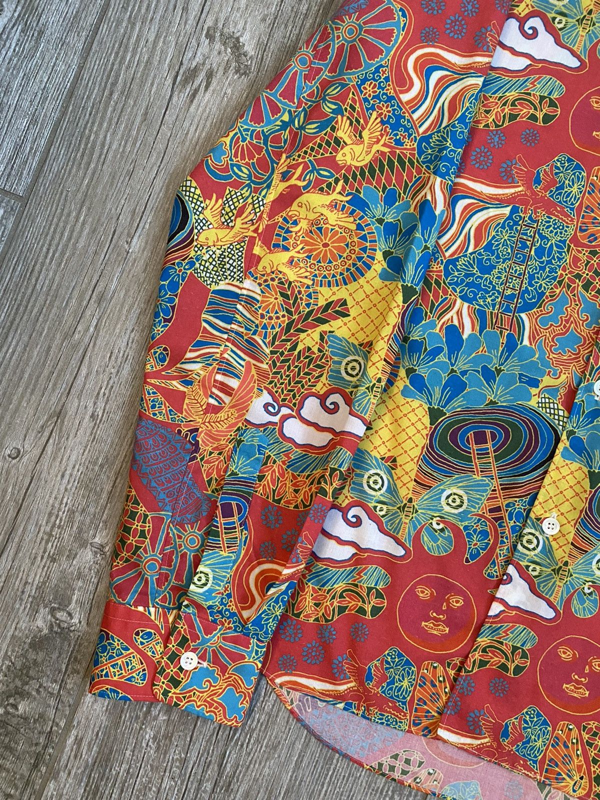 Comme des Garcons Homme Plus 2001 Comme Des Garçon Homme Plus Psychedelic Button Up Shirt Size US L / EU 52-54 / 3 - 6 Thumbnail