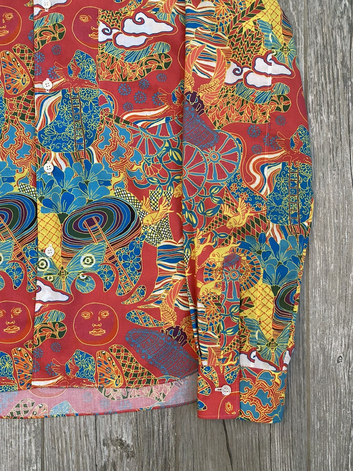 Comme des Garcons Homme Plus 2001 Comme Des Garçon Homme Plus Psychedelic Button Up Shirt Size US L / EU 52-54 / 3 - 5 Thumbnail