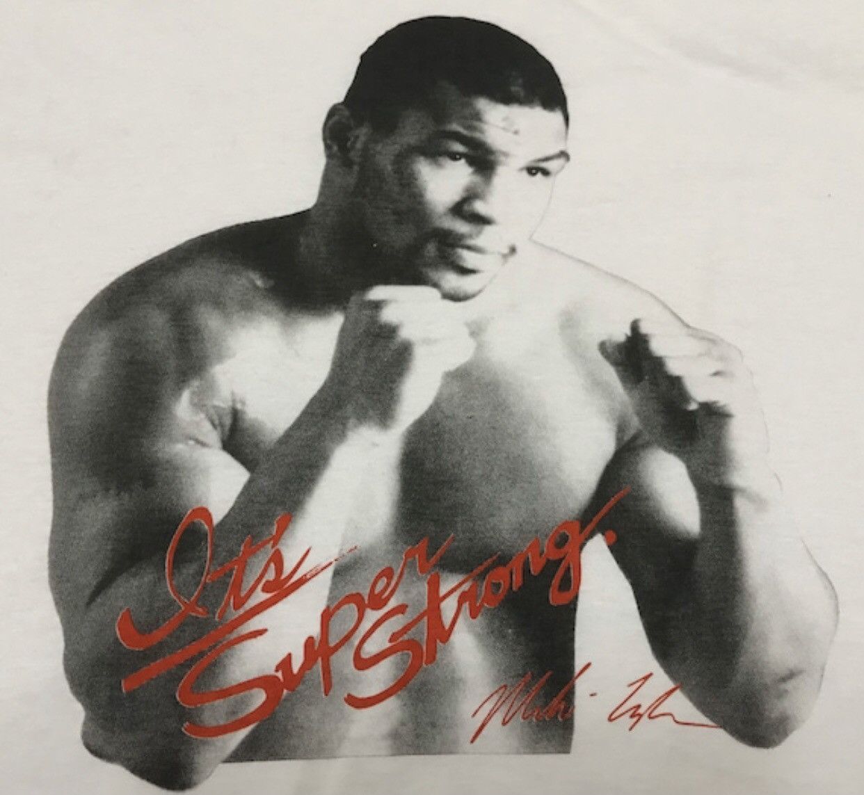 Vintage Vintage 90s Mike Tyson “It’s Super Strong” Tshirt by TOYOTA Size US M / EU 48-50 / 2 - 3 Thumbnail