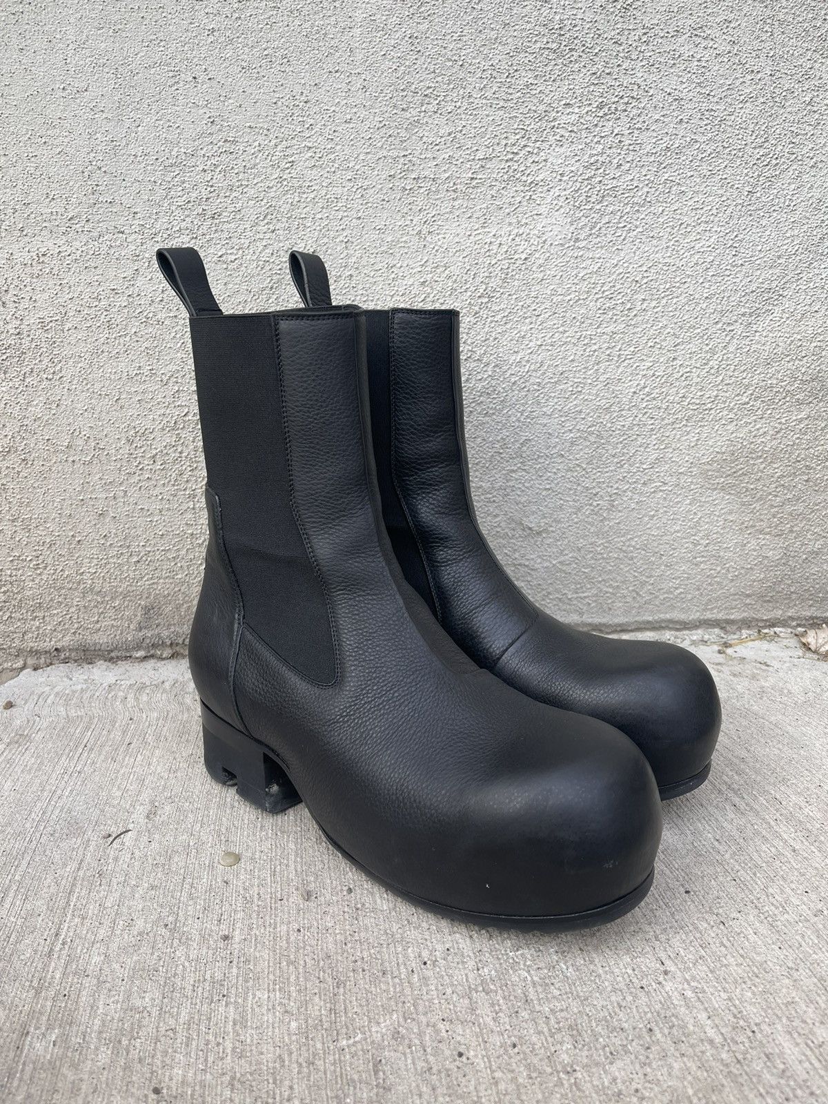 Leather boots Rick Owens Black size 42 IT in Leather - 39683674