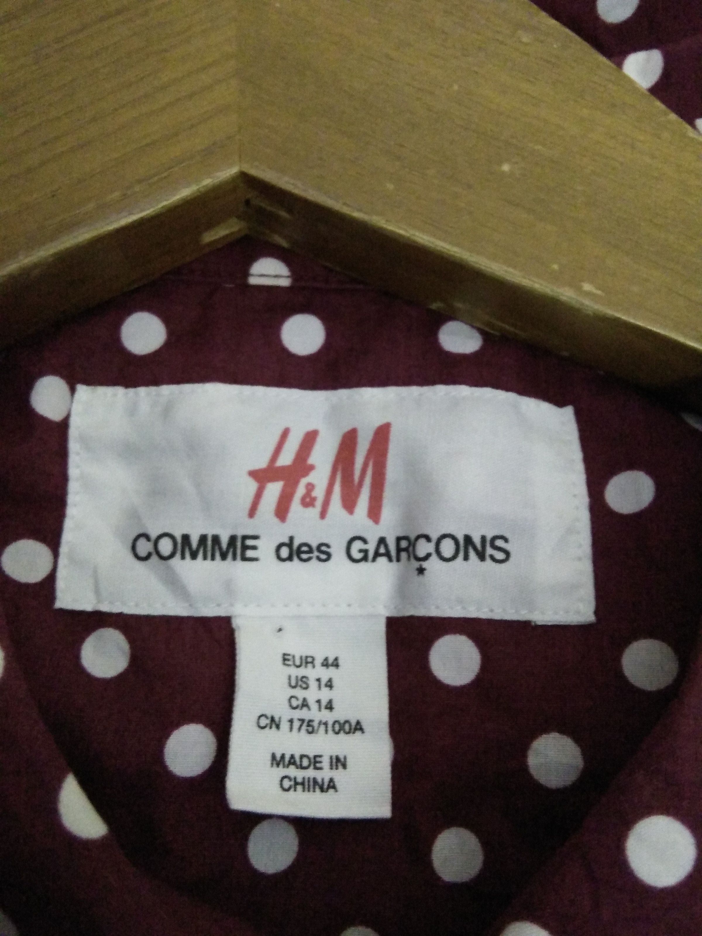 Comme des Garcons 2008 COMME DES GARCONS X H&M SHIRT BUTTON DOWN (A681) Size M / US 6-8 / IT 42-44 - 3 Thumbnail