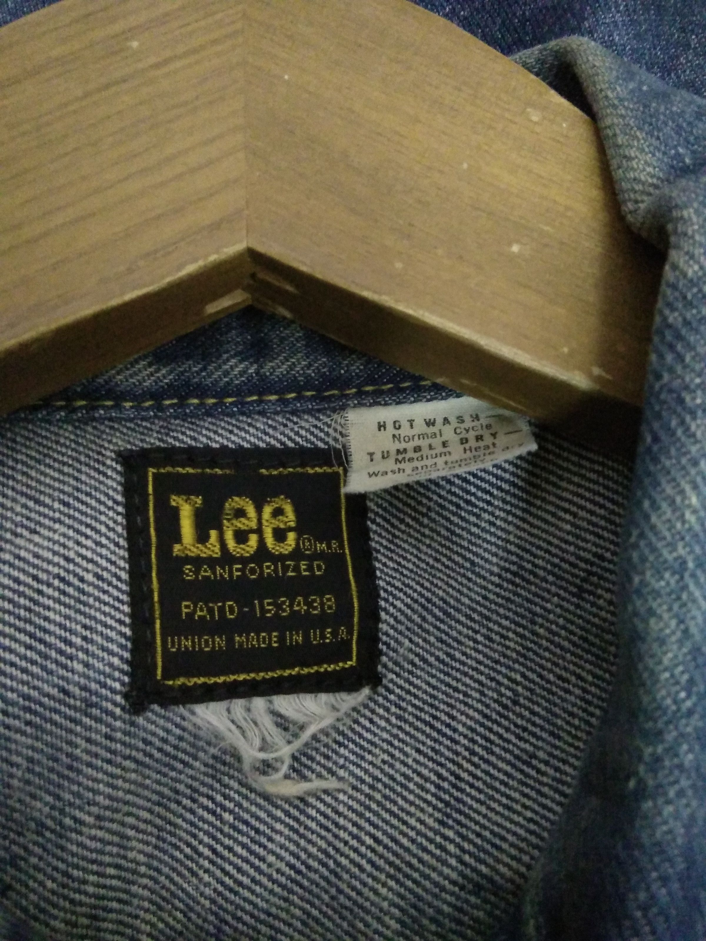 Lee 70s/80s LEE UNION MADE SANFORIZED MADE IN USA (A231) Size US M / EU 48-50 / 2 - 3 Thumbnail